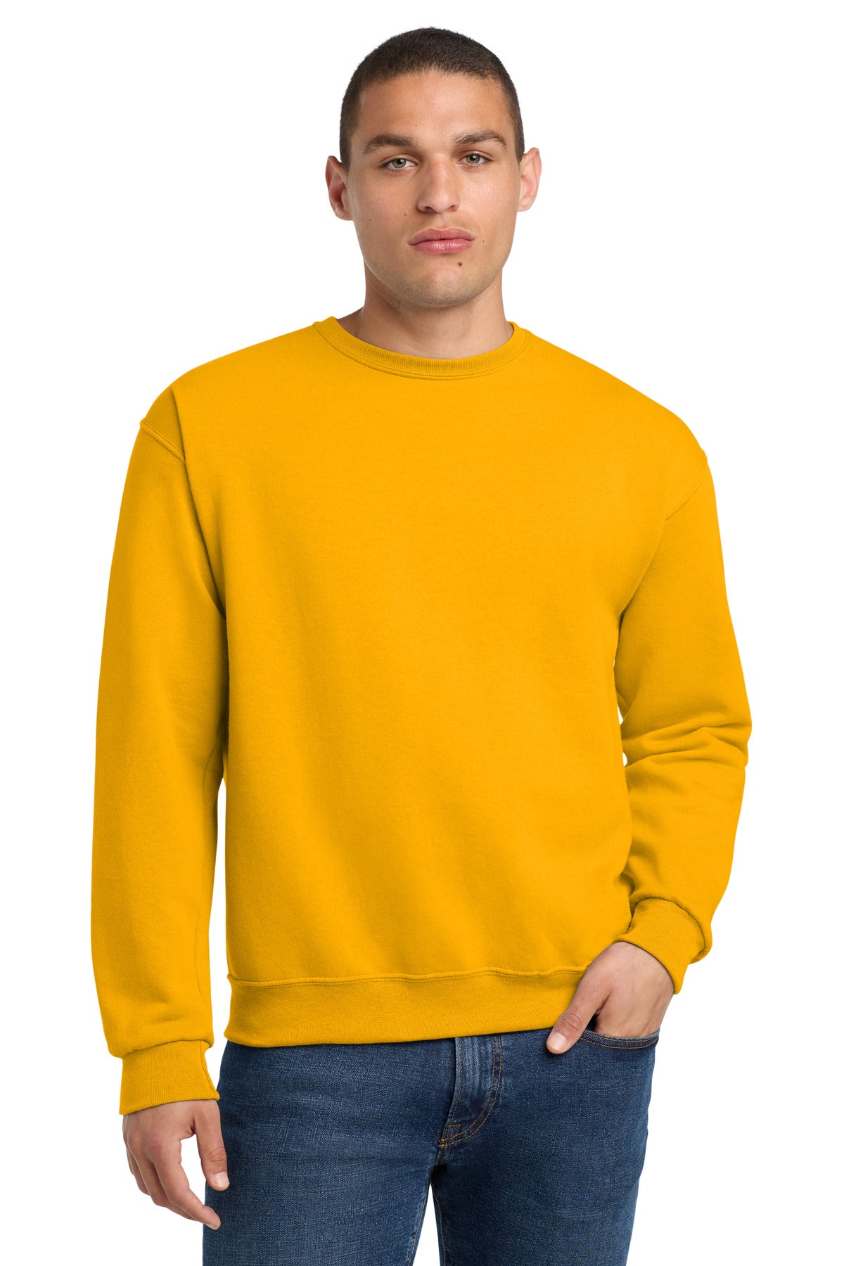 Jerzees - NuBlend Crewneck Sweatshirt.  562M in Gold