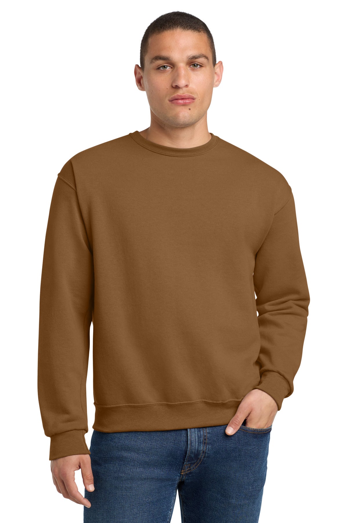 Jerzees - NuBlend Crewneck Sweatshirt.  562M in Golden Pecan
