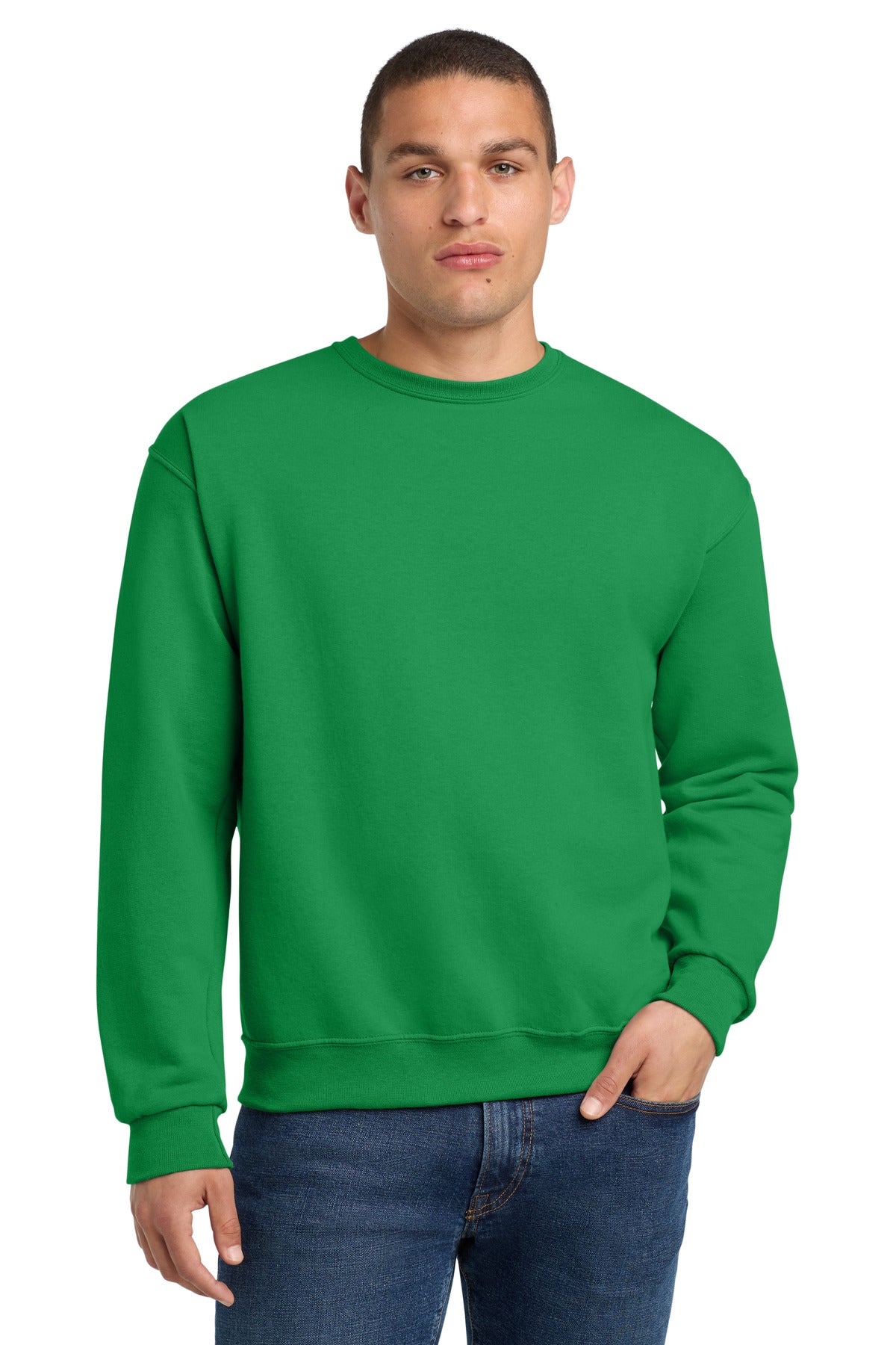 Jerzees - NuBlend Crewneck Sweatshirt.  562M in Kelly