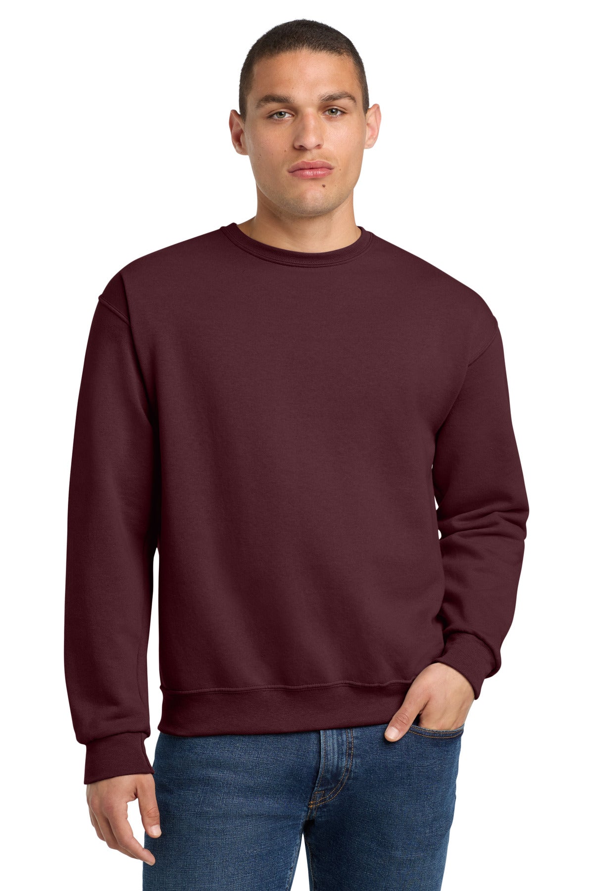 Jerzees - NuBlend Crewneck Sweatshirt.  562M in Maroon