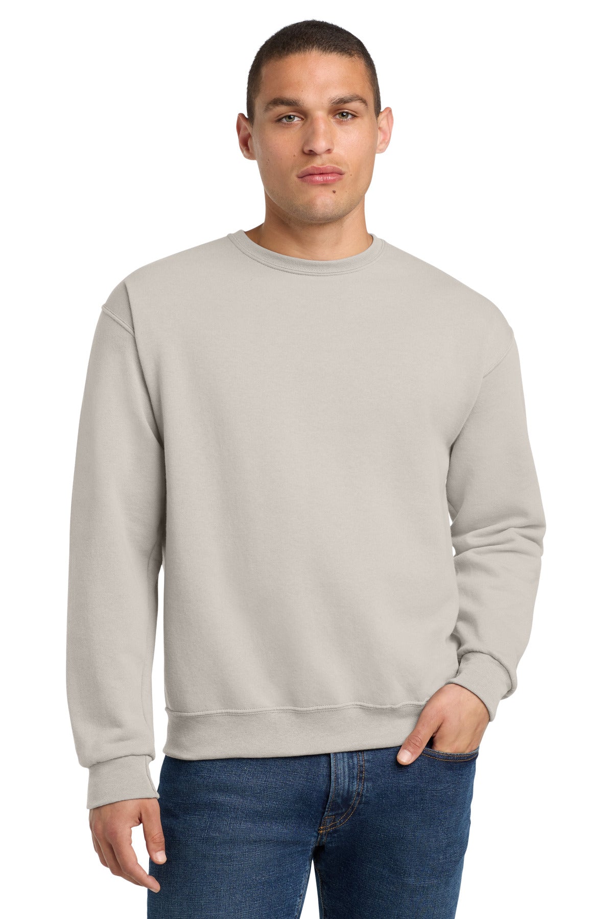 Jerzees - NuBlend Crewneck Sweatshirt.  562M in Sandstone