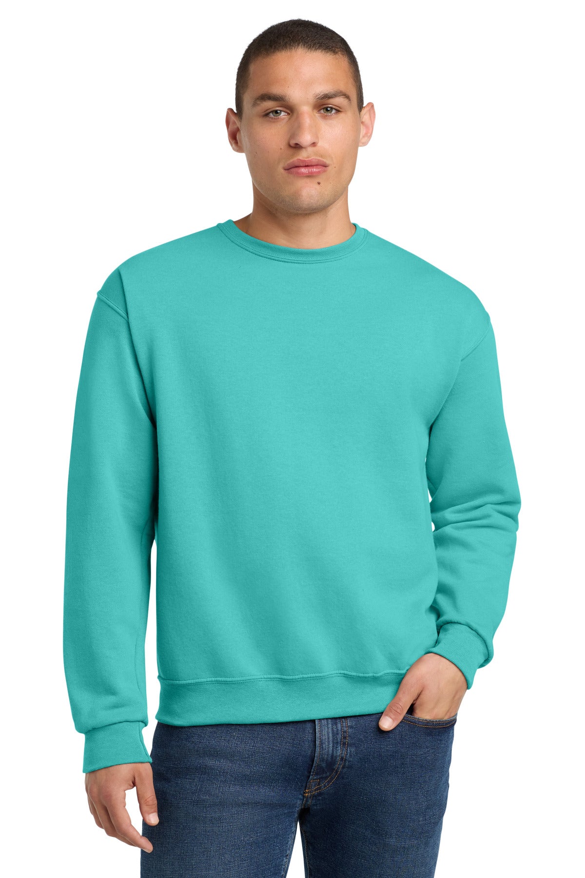 Jerzees - NuBlend Crewneck Sweatshirt.  562M in Scuba Blue