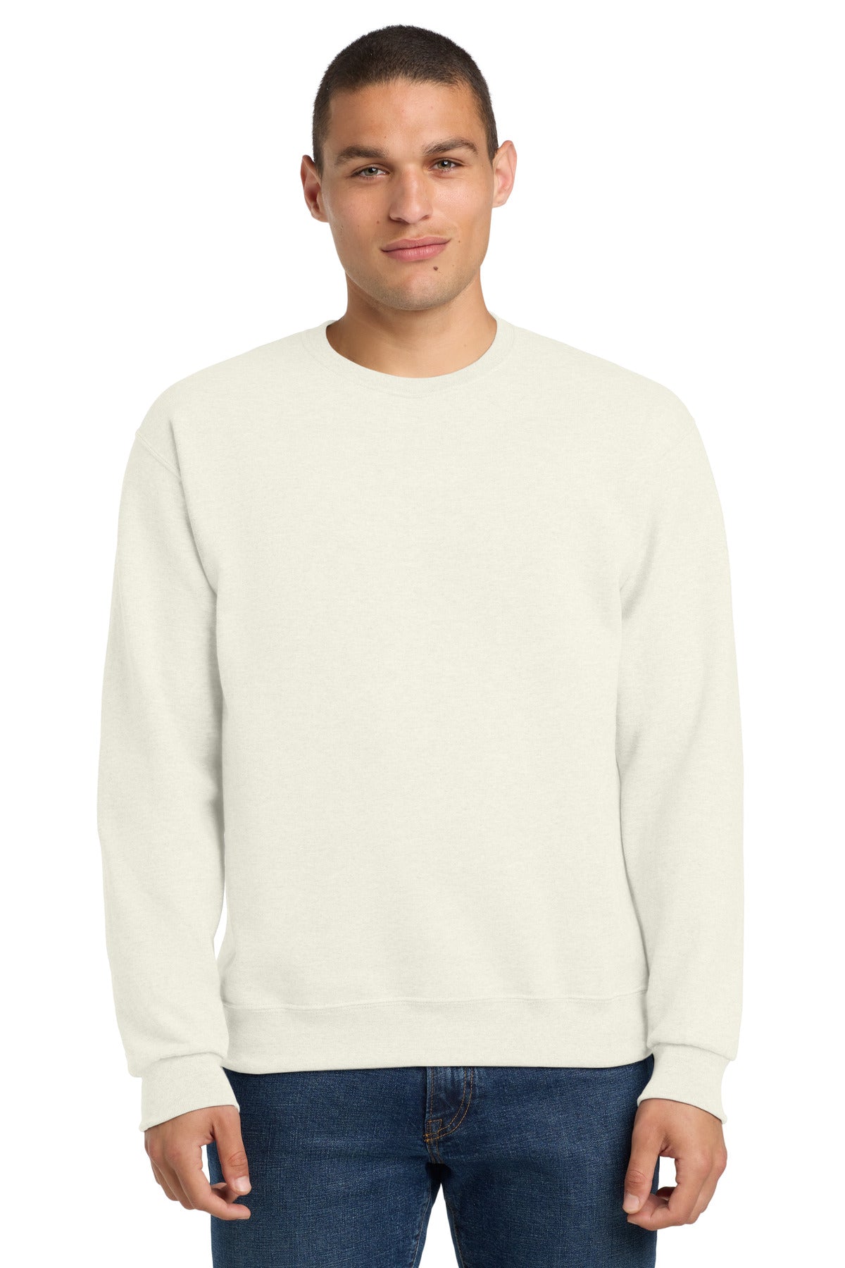 Jerzees - NuBlend Crewneck Sweatshirt.  562M in Sweet Cream Heather