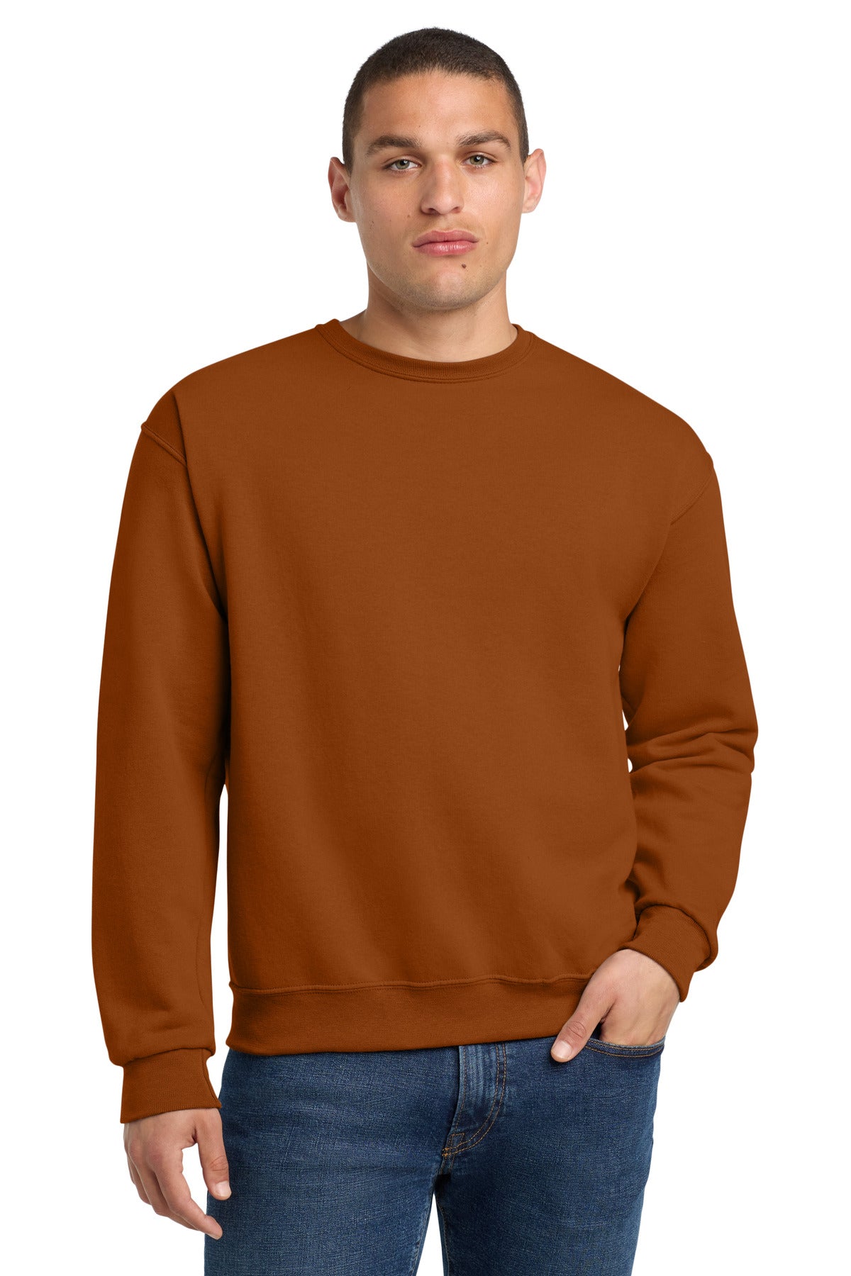 Jerzees - NuBlend Crewneck Sweatshirt.  562M in T Orange
