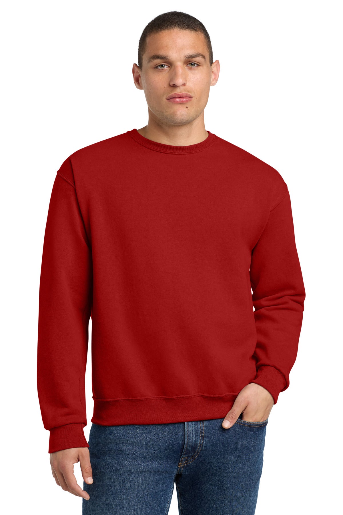 Jerzees - NuBlend Crewneck Sweatshirt.  562M in True Red