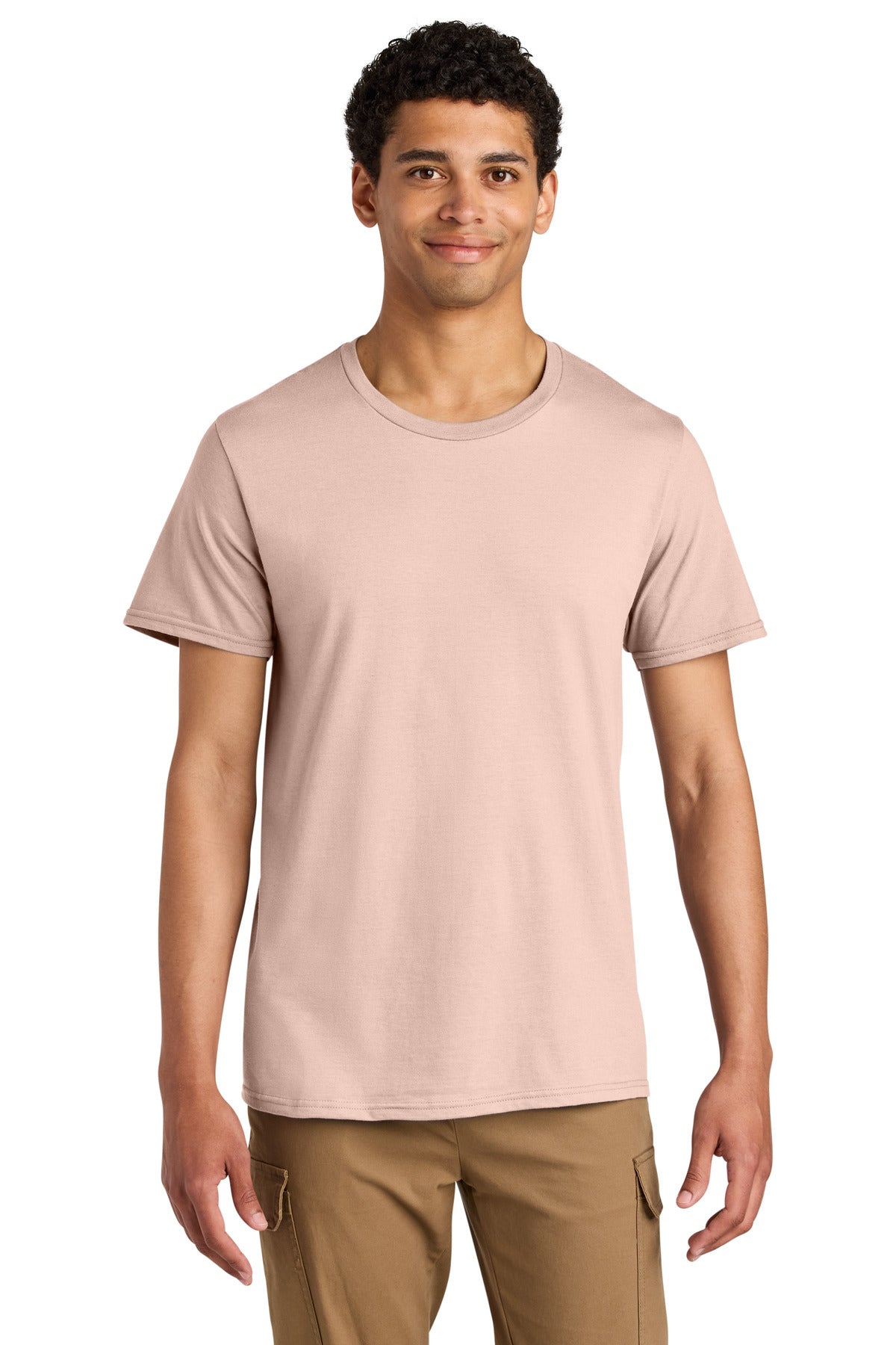 Jerzees Unisex Premium Combed Ring Spun Cotton Tee 570M in Blush Pink