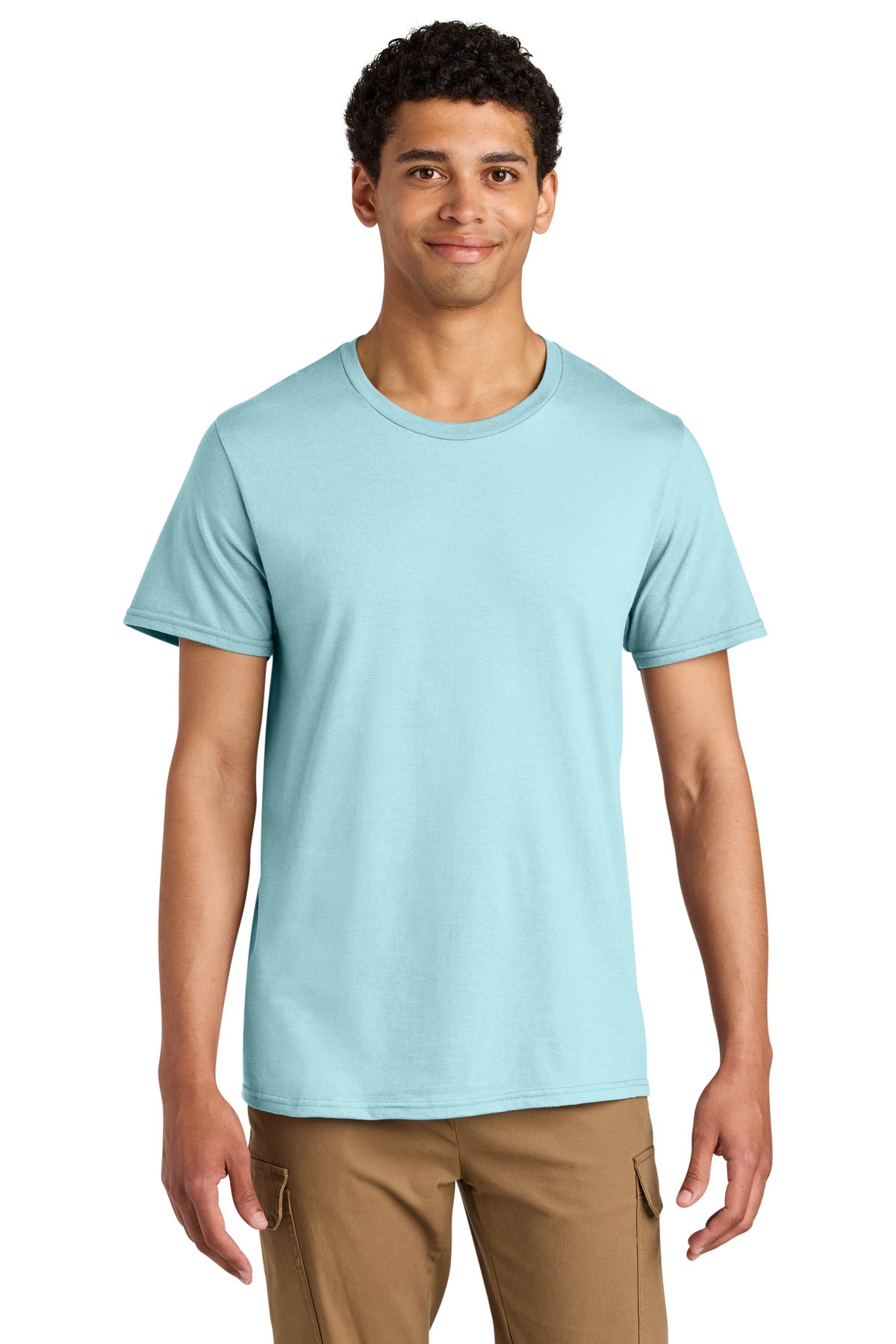 Jerzees Unisex Premium Combed Ring Spun Cotton Tee 570M in Breezy Blue