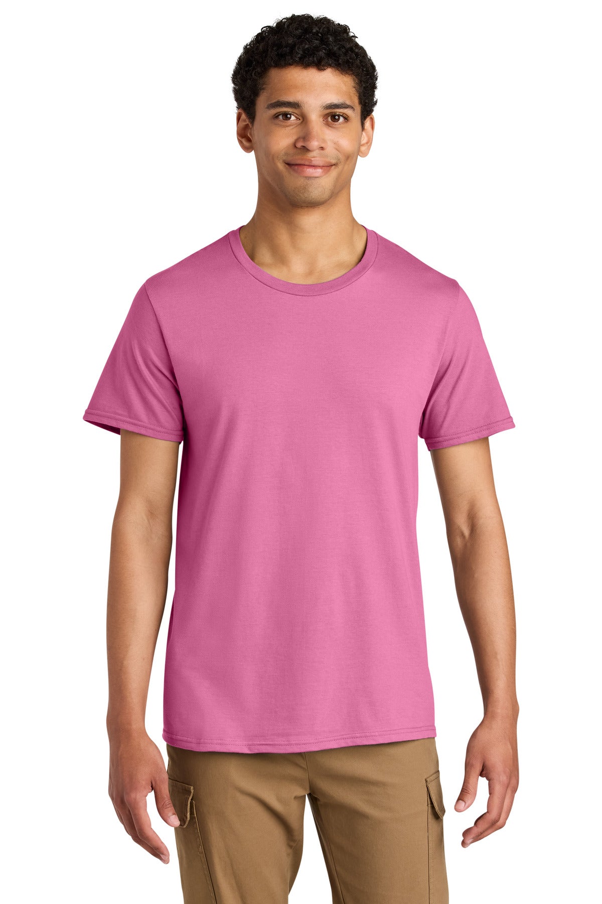 Jerzees Unisex Premium Combed Ring Spun Cotton Tee 570M in Bubblegum