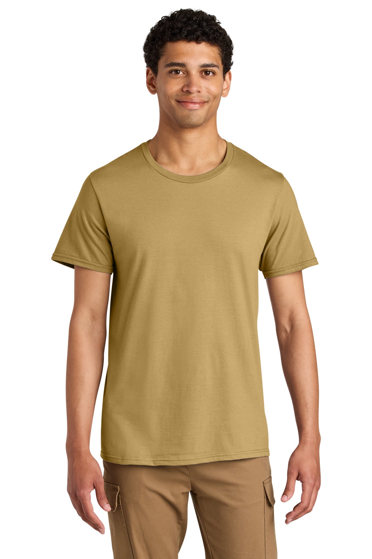 Jerzees Unisex Premium Combed Ring Spun Cotton Tee 570M in Butterscotch