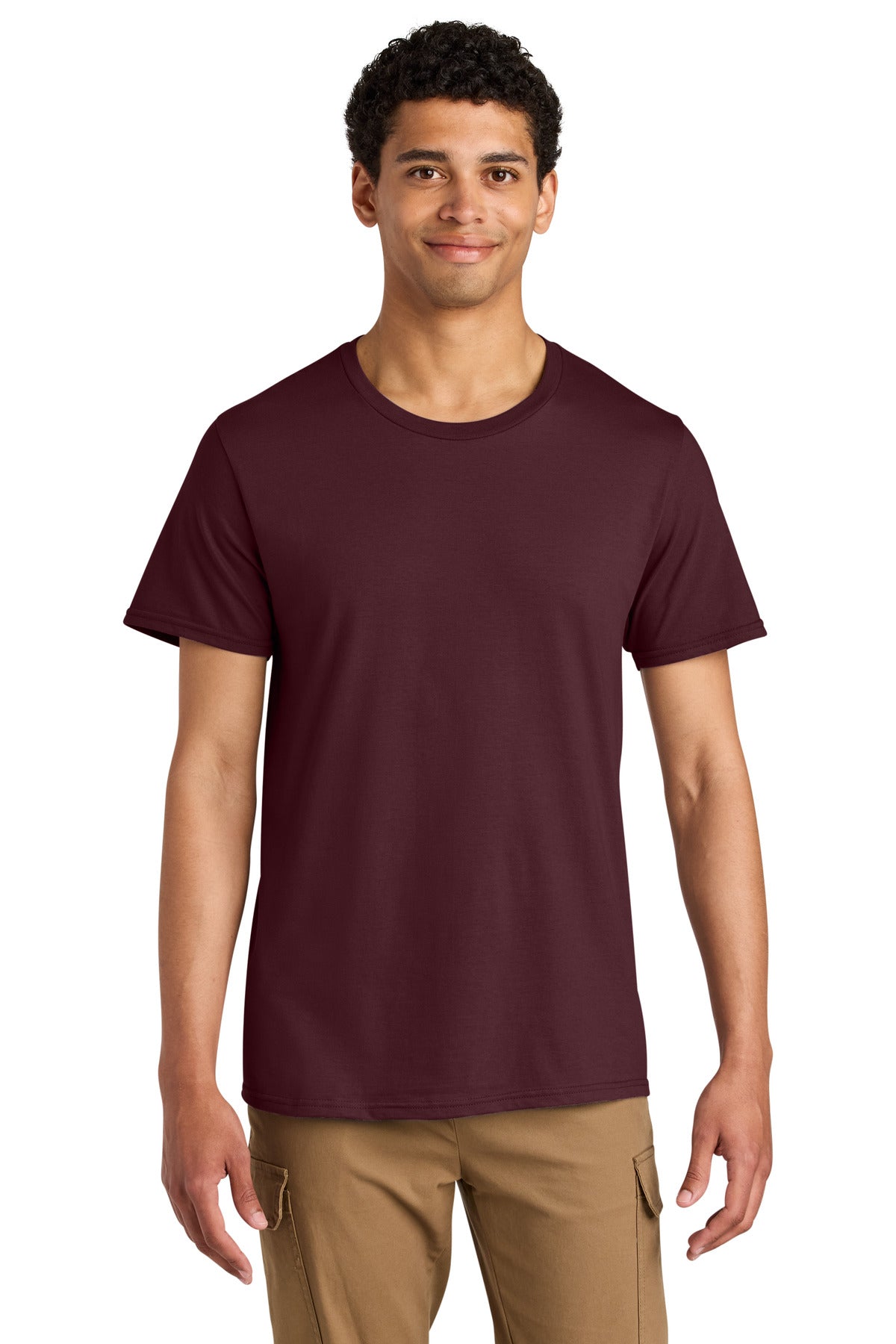 Jerzees Unisex Premium Combed Ring Spun Cotton Tee 570M in Maroon