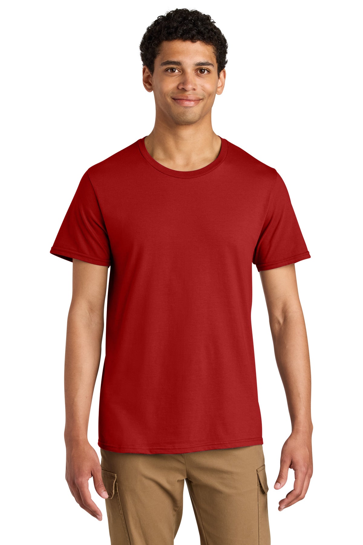 Jerzees Unisex Premium Combed Ring Spun Cotton Tee 570M in True Red