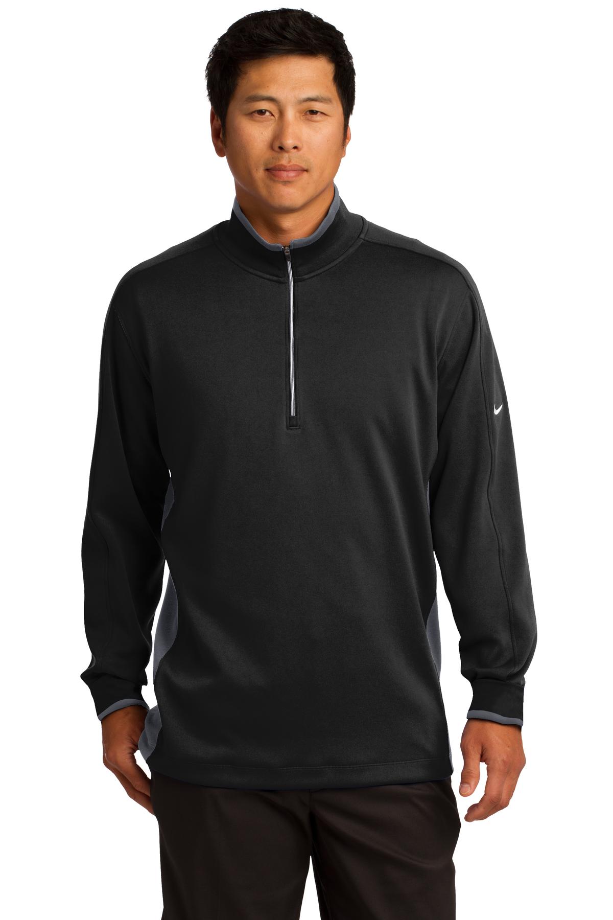 Nike Dri-FIT 1/2-Zip Cover-Up. 578673 in Black/ Dark Grey/ White