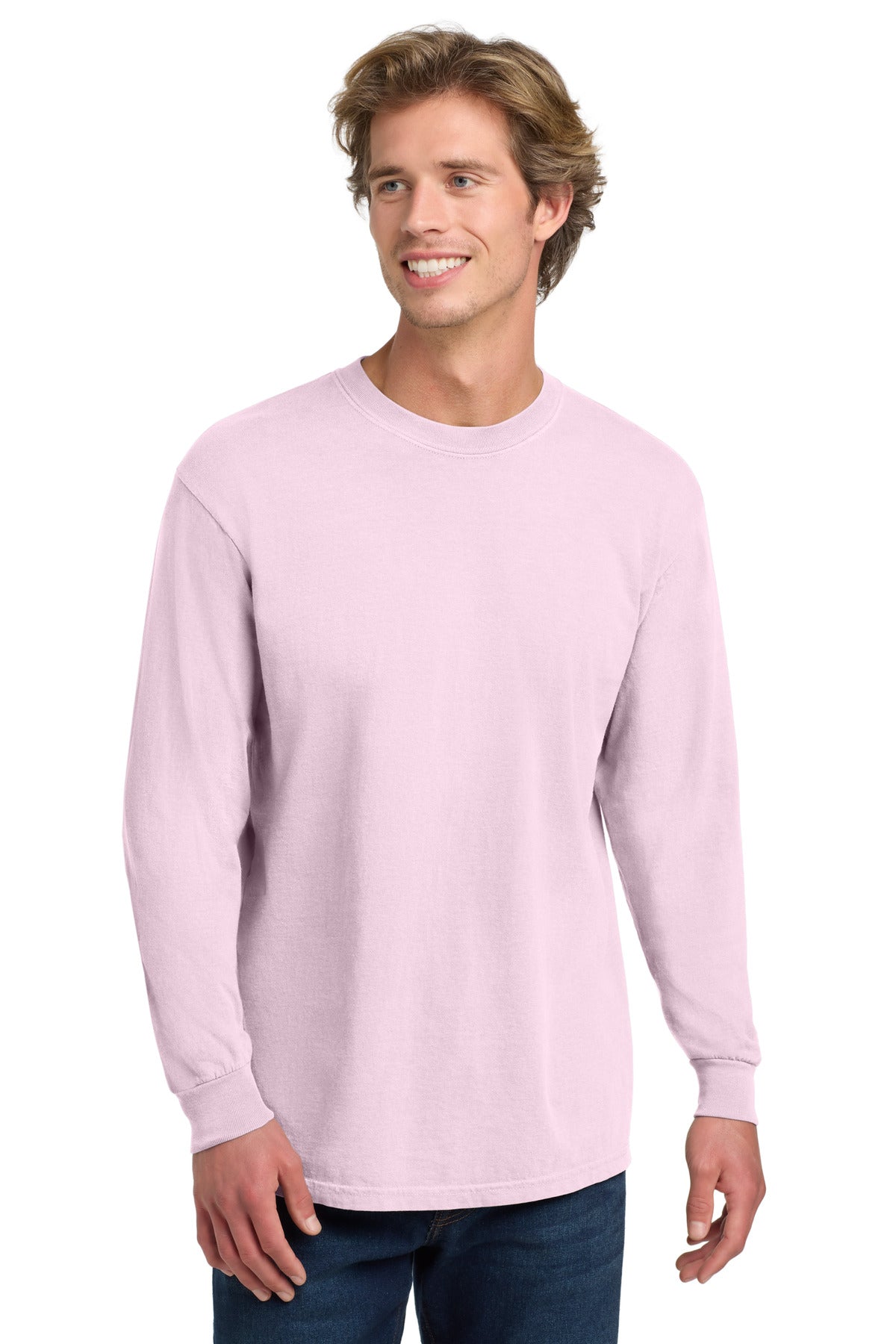 COMFORT COLORS  Heavyweight Ring Spun Long Sleeve Tee. 6014 in Blossom