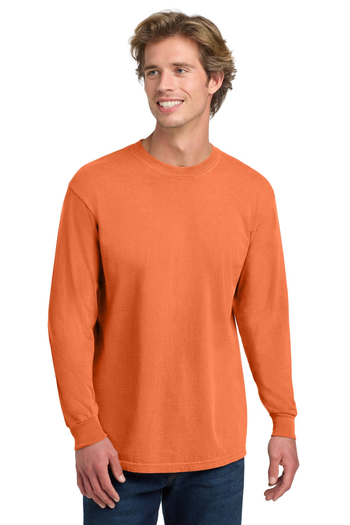 COMFORT COLORS  Heavyweight Ring Spun Long Sleeve Tee. 6014 in Burnt Orange