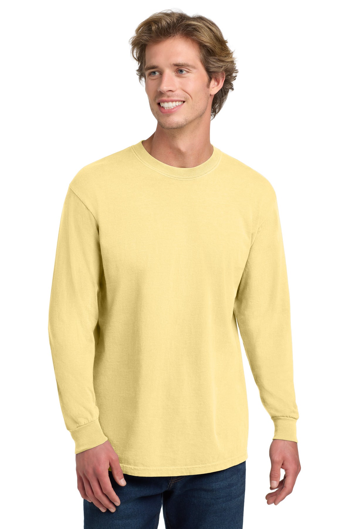 COMFORT COLORS  Heavyweight Ring Spun Long Sleeve Tee. 6014 in Butter
