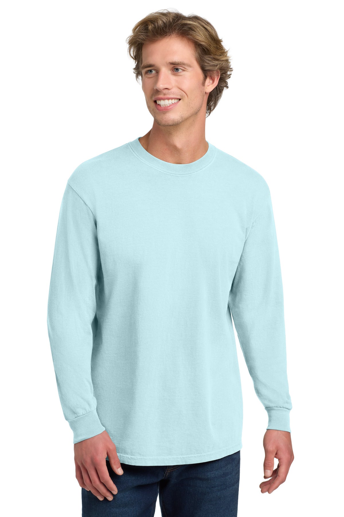 COMFORT COLORS  Heavyweight Ring Spun Long Sleeve Tee. 6014 in Chambray