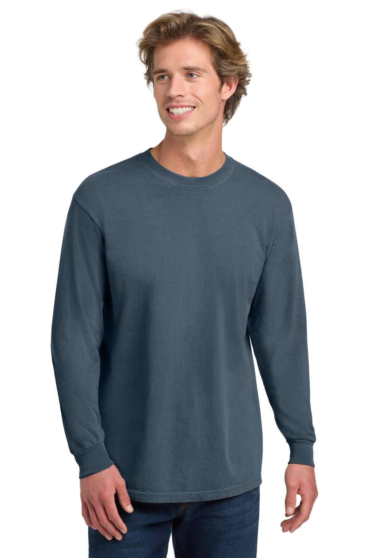 COMFORT COLORS  Heavyweight Ring Spun Long Sleeve Tee. 6014 in Denim