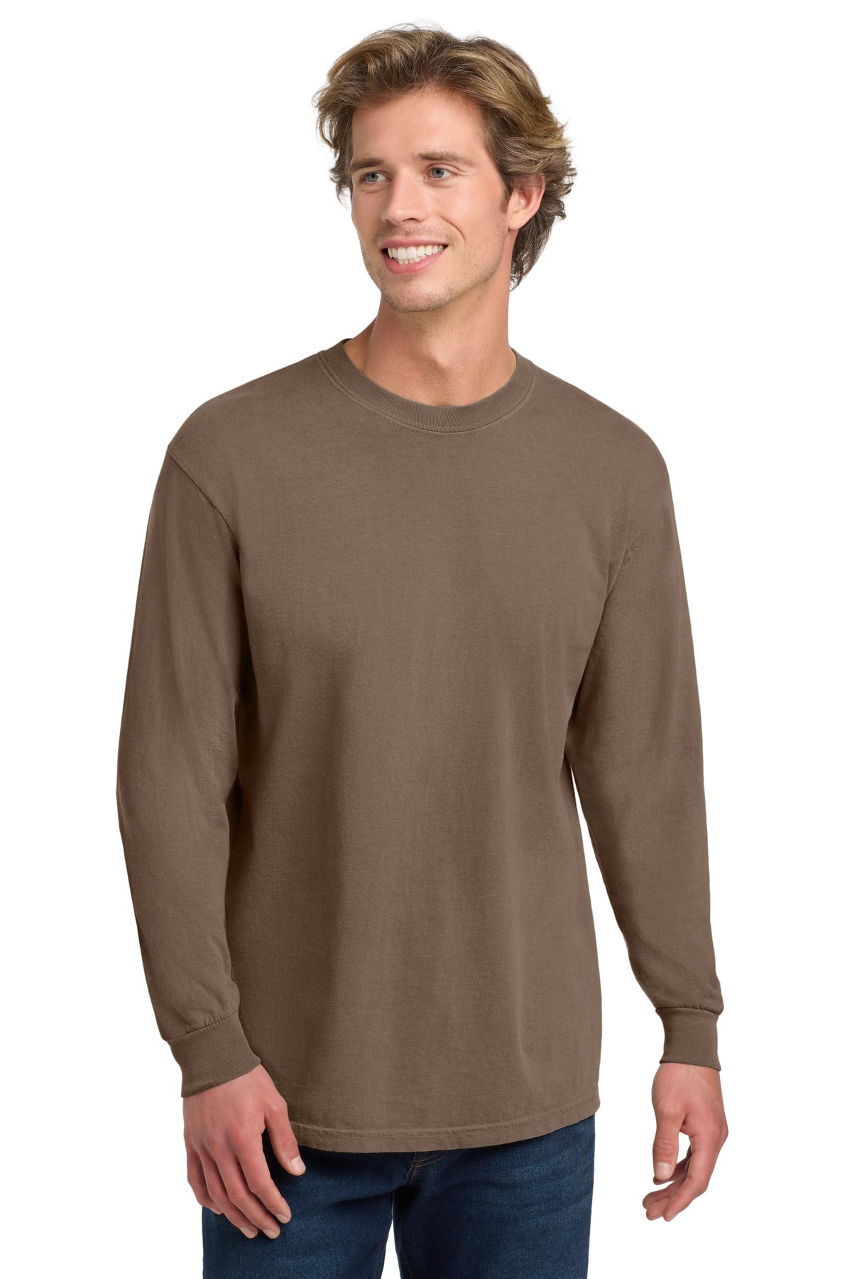 COMFORT COLORS  Heavyweight Ring Spun Long Sleeve Tee. 6014 in Espresso