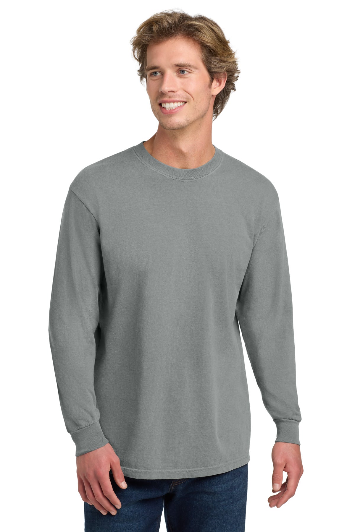COMFORT COLORS  Heavyweight Ring Spun Long Sleeve Tee. 6014 in Granite