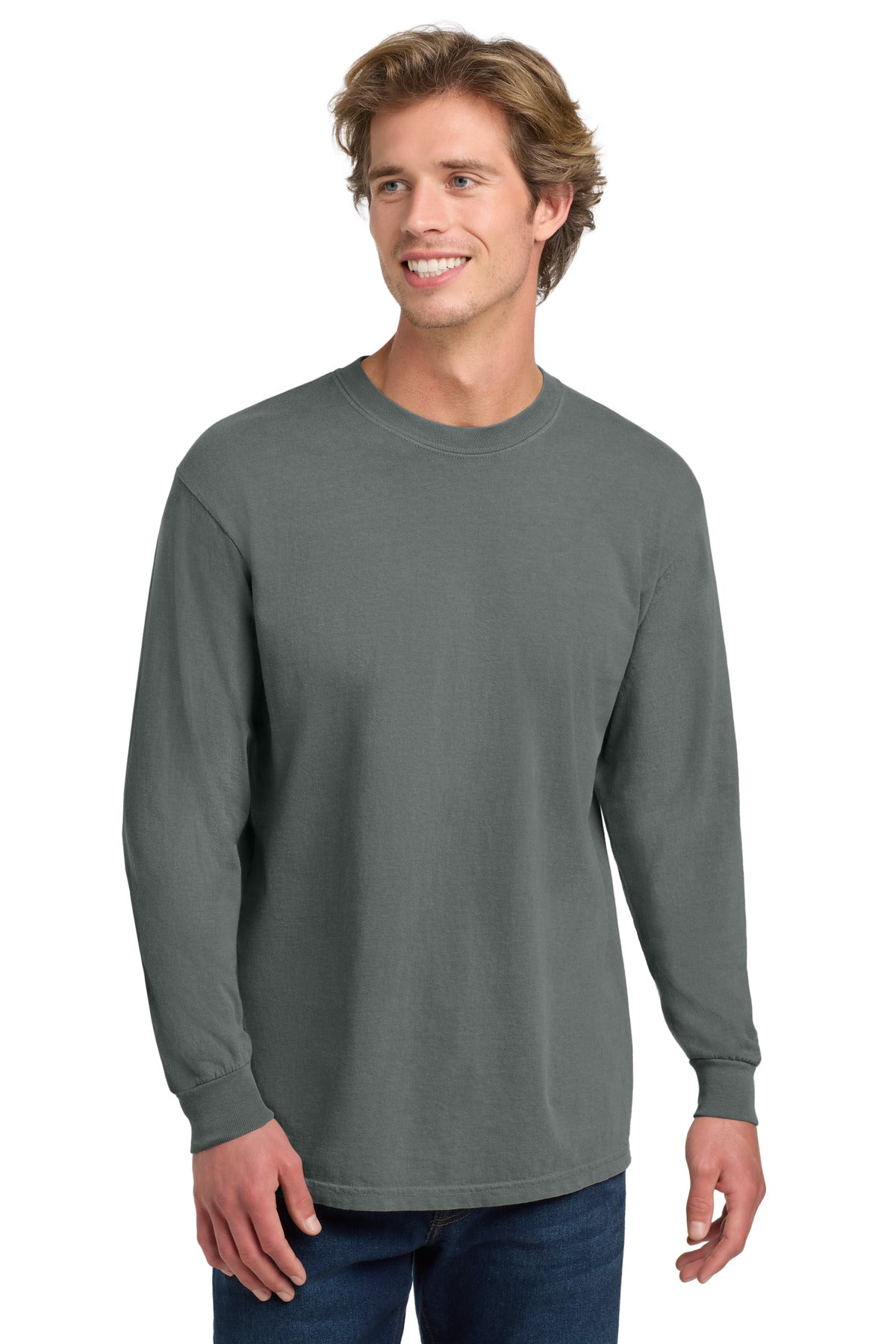 COMFORT COLORS  Heavyweight Ring Spun Long Sleeve Tee. 6014 in Grey