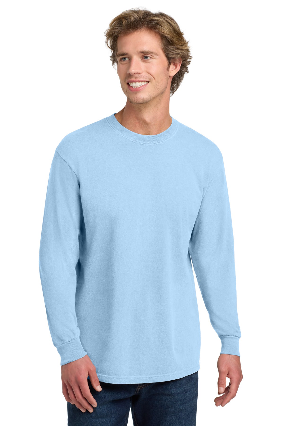 COMFORT COLORS  Heavyweight Ring Spun Long Sleeve Tee. 6014 in Hydrangea