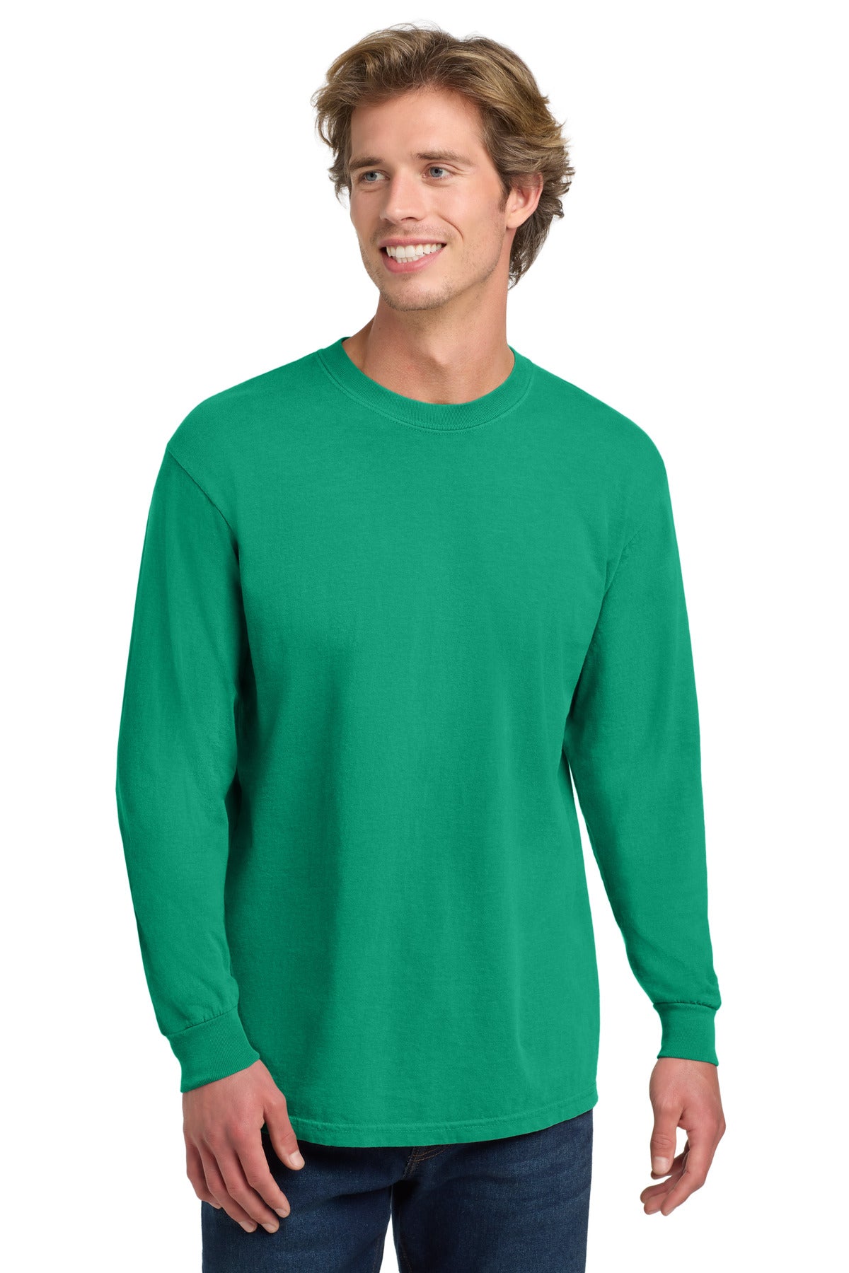 COMFORT COLORS  Heavyweight Ring Spun Long Sleeve Tee. 6014 in Island Green