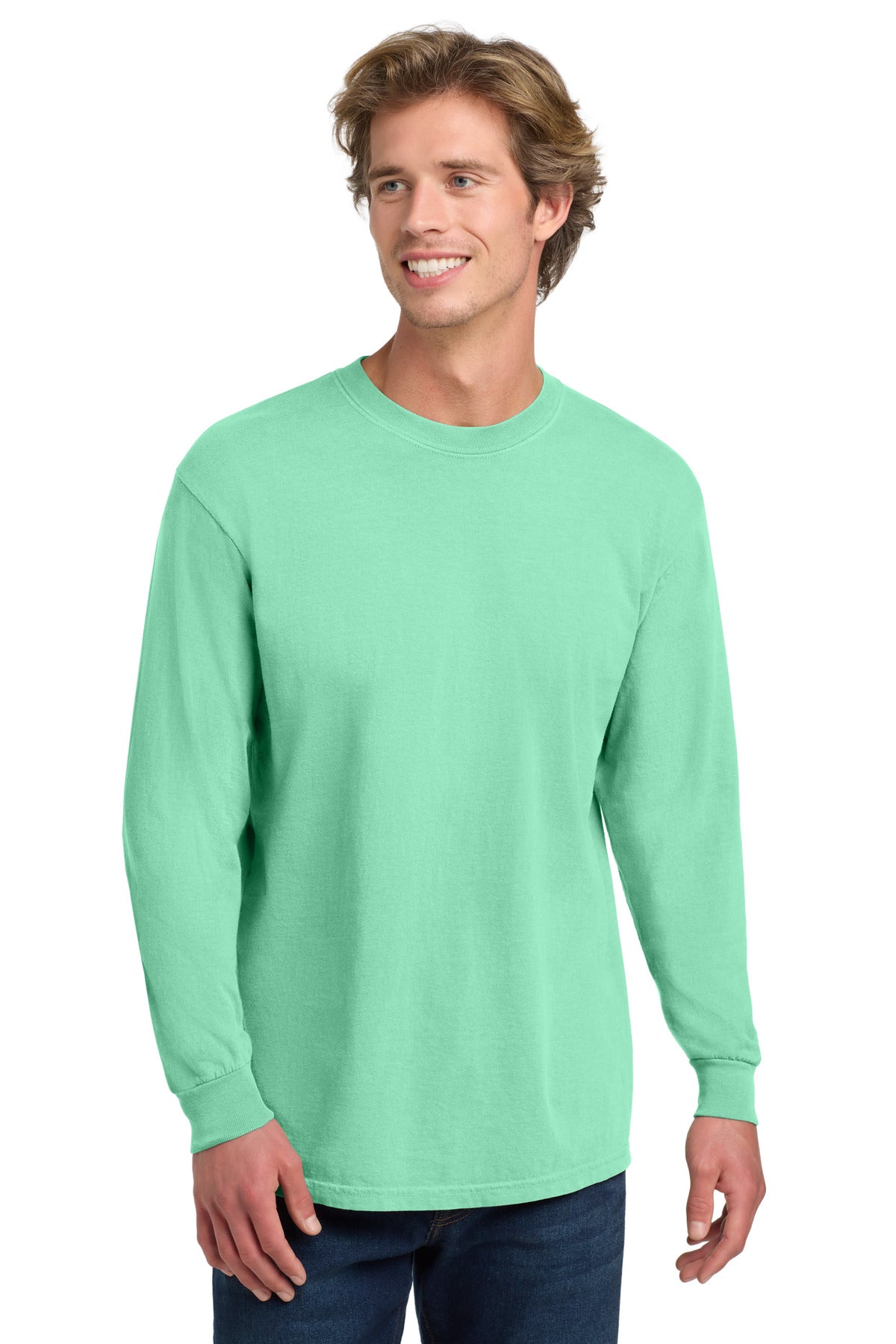 COMFORT COLORS  Heavyweight Ring Spun Long Sleeve Tee. 6014 in Island Reef