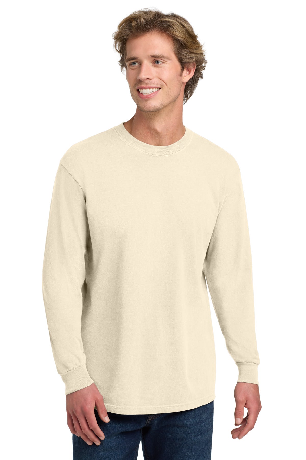 COMFORT COLORS  Heavyweight Ring Spun Long Sleeve Tee. 6014 in Ivory