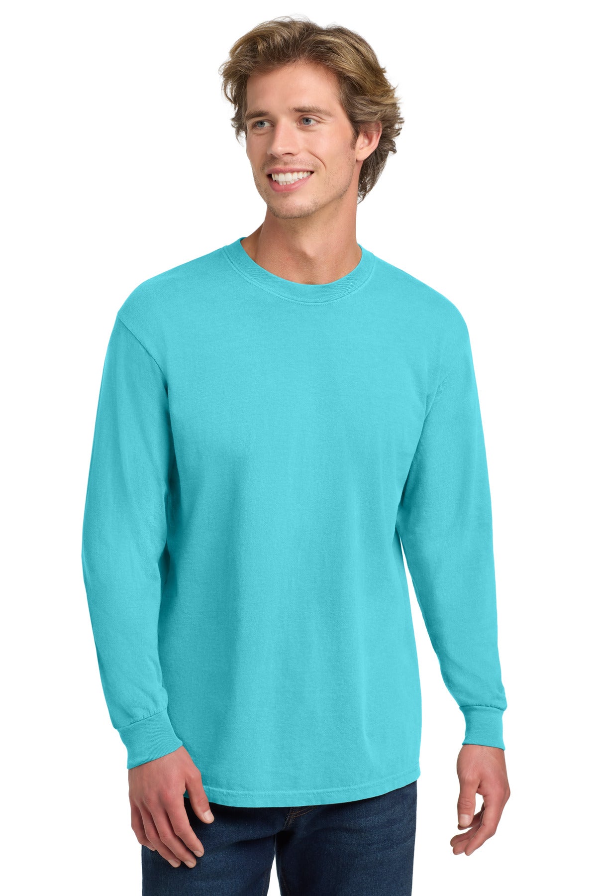 COMFORT COLORS  Heavyweight Ring Spun Long Sleeve Tee. 6014 in Lagoon