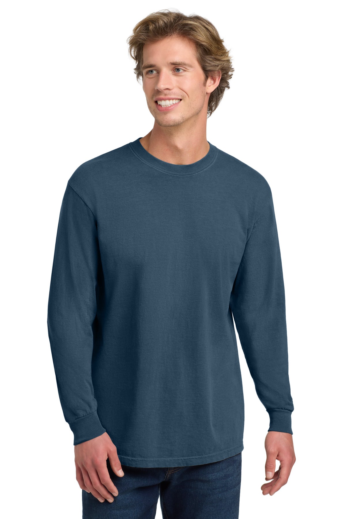 COMFORT COLORS  Heavyweight Ring Spun Long Sleeve Tee. 6014 in Midnight