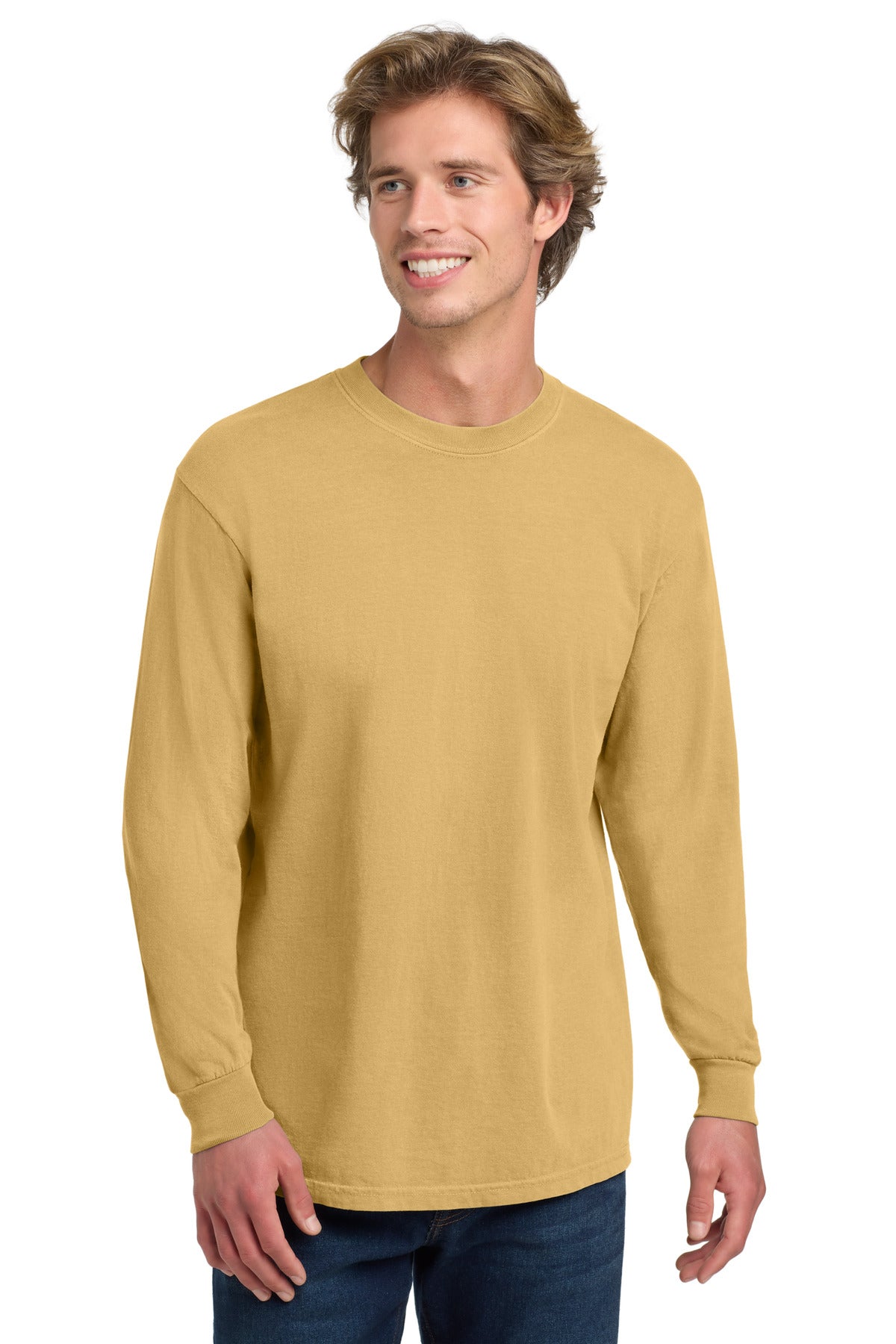 COMFORT COLORS  Heavyweight Ring Spun Long Sleeve Tee. 6014 in Mustard