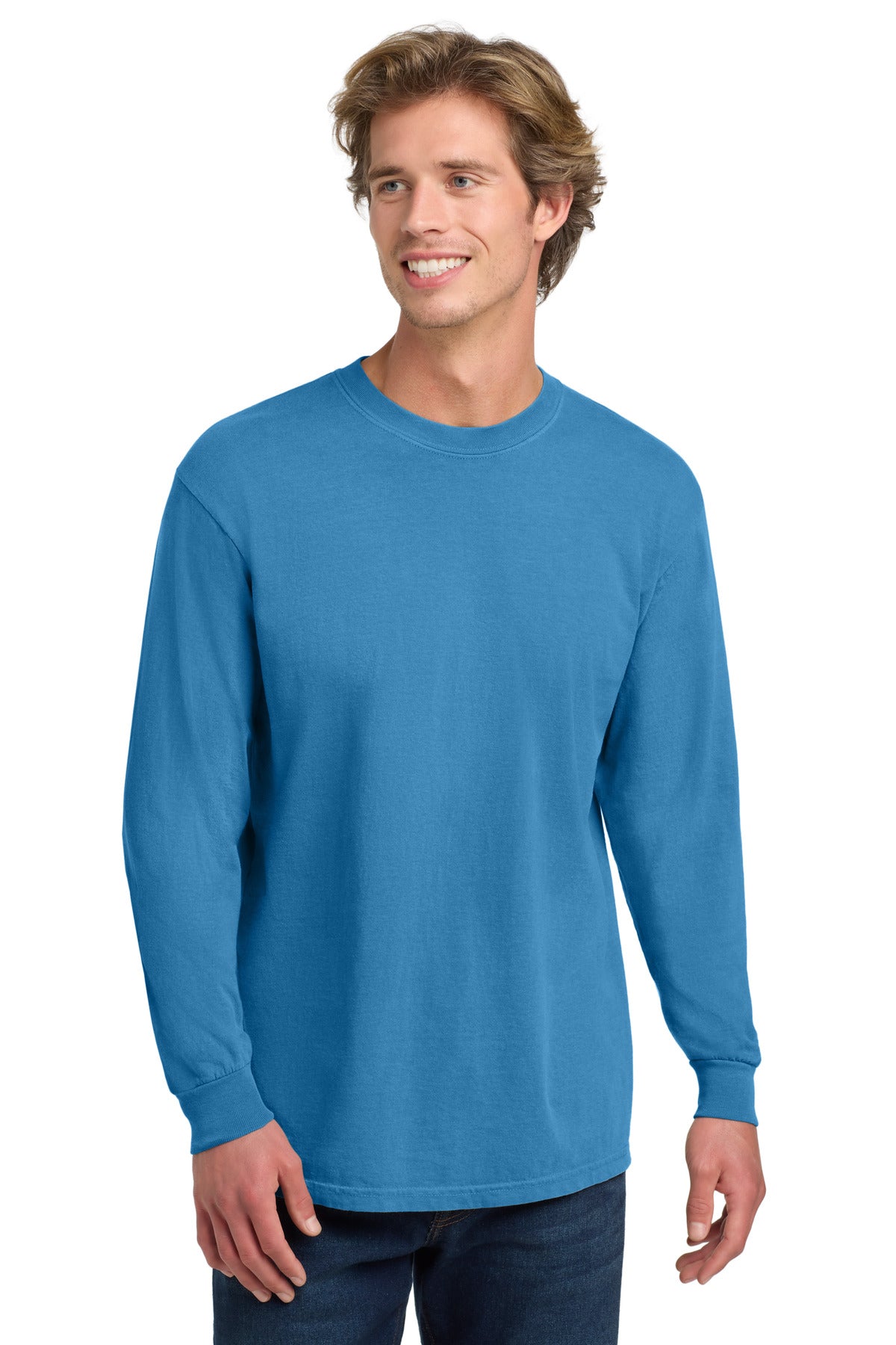 COMFORT COLORS  Heavyweight Ring Spun Long Sleeve Tee. 6014 in Royal Caribe