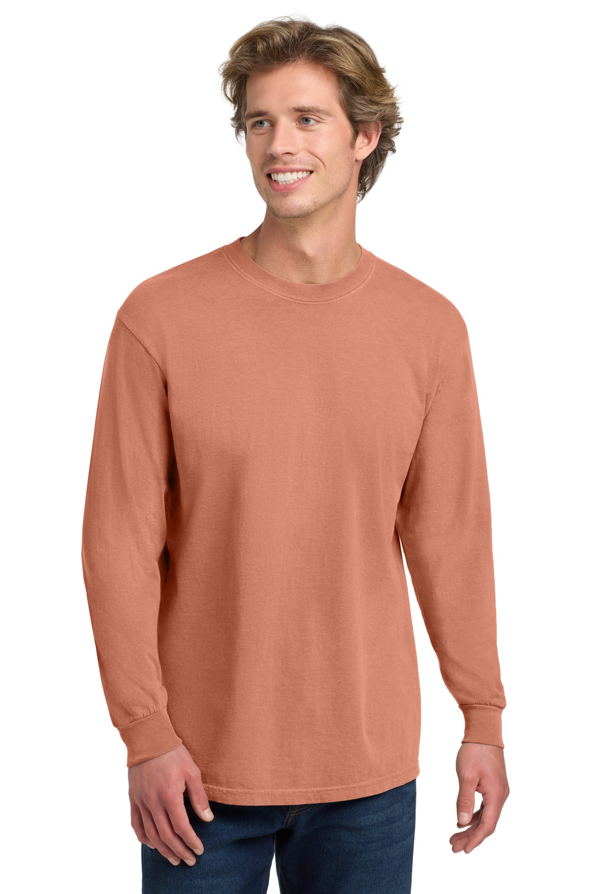 COMFORT COLORS  Heavyweight Ring Spun Long Sleeve Tee. 6014 in Terracotta
