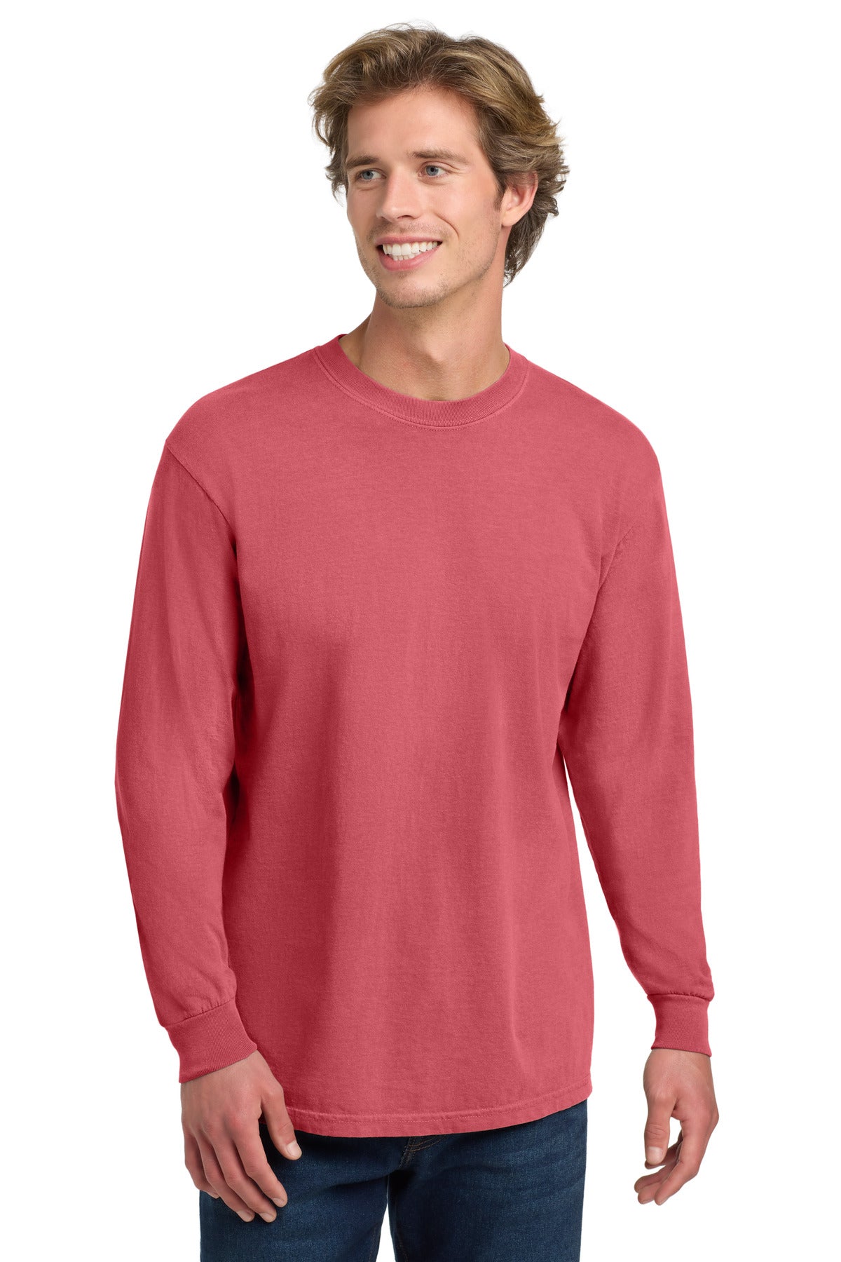 COMFORT COLORS  Heavyweight Ring Spun Long Sleeve Tee. 6014 in Watermelon