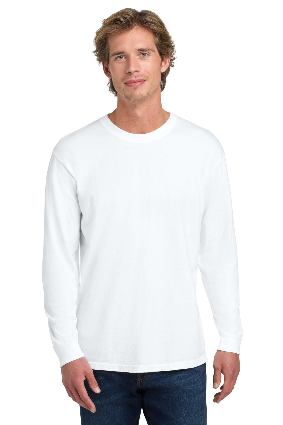 COMFORT COLORS  Heavyweight Ring Spun Long Sleeve Tee. 6014 in White