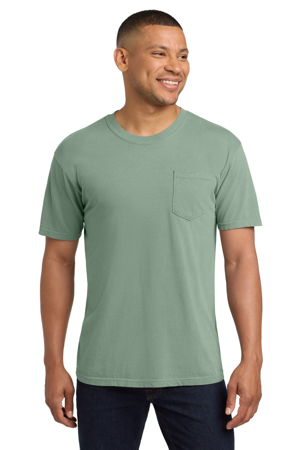 COMFORT COLORS  Heavyweight Ring Spun Pocket Tee. 6030 in Bay