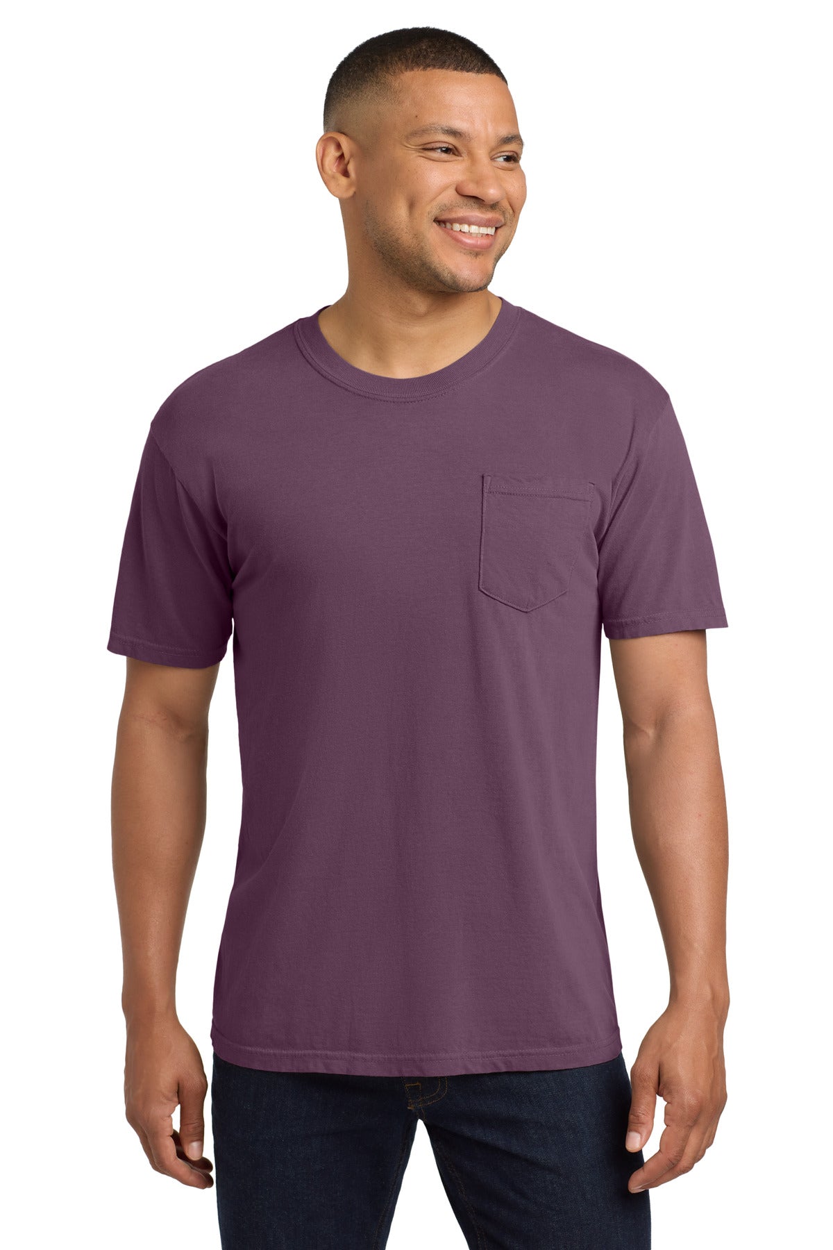 COMFORT COLORS  Heavyweight Ring Spun Pocket Tee. 6030 in Berry