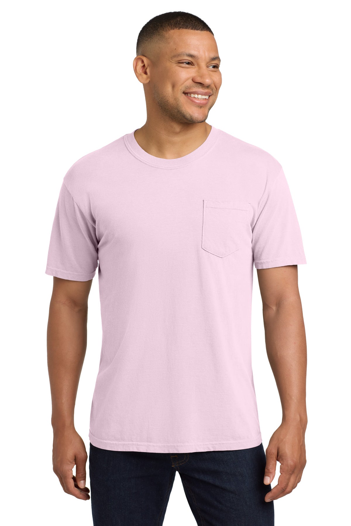 COMFORT COLORS  Heavyweight Ring Spun Pocket Tee. 6030 in Blossom