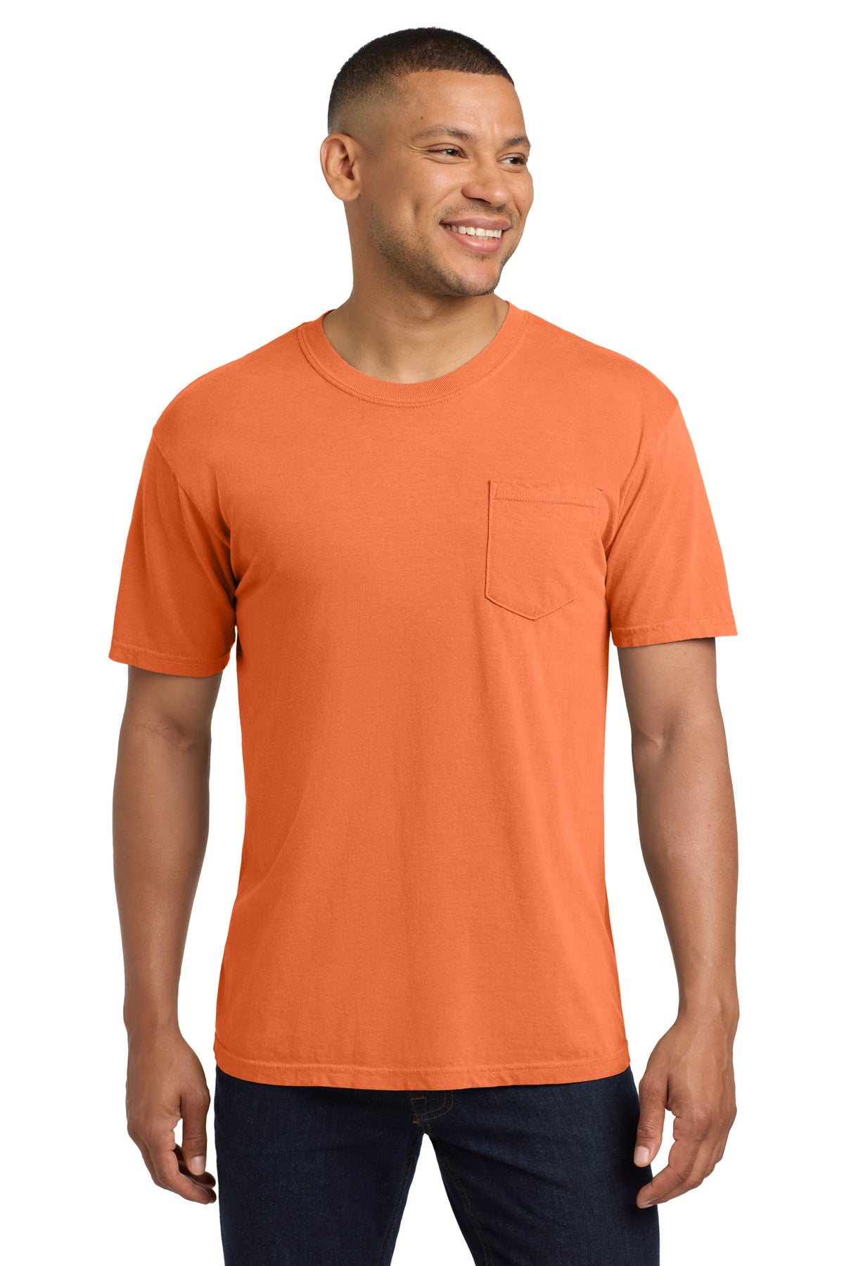 COMFORT COLORS  Heavyweight Ring Spun Pocket Tee. 6030 in Burnt Orange