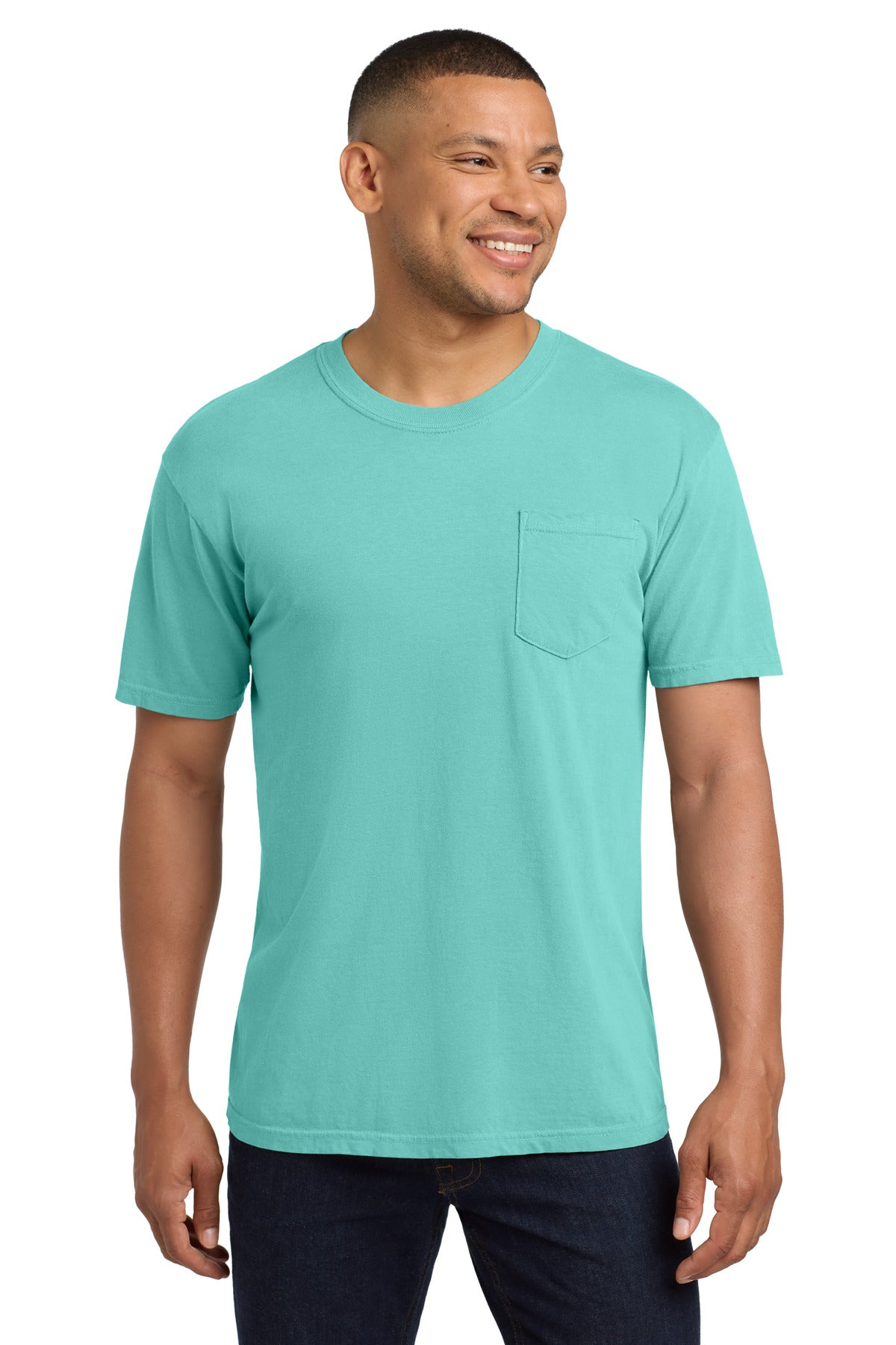 COMFORT COLORS  Heavyweight Ring Spun Pocket Tee. 6030 in Chalky Mint
