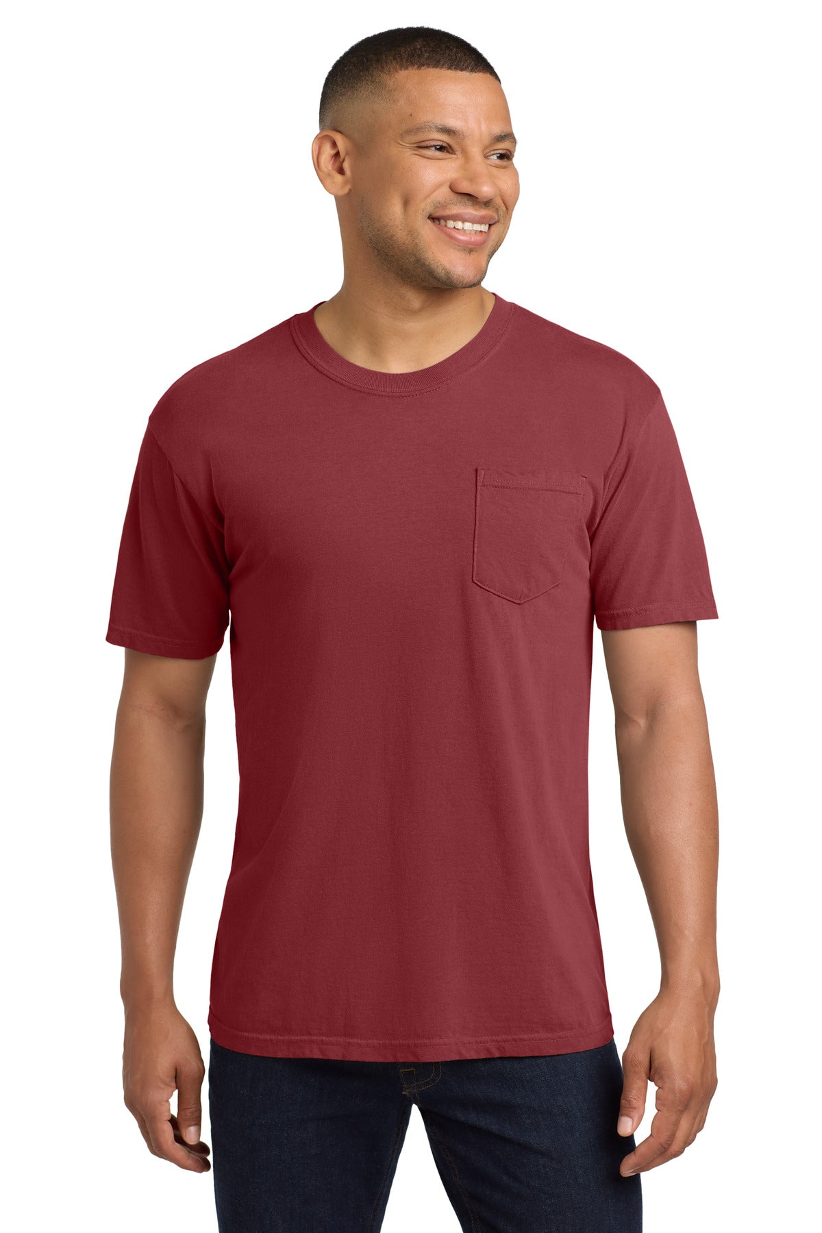 COMFORT COLORS  Heavyweight Ring Spun Pocket Tee. 6030 in Chili