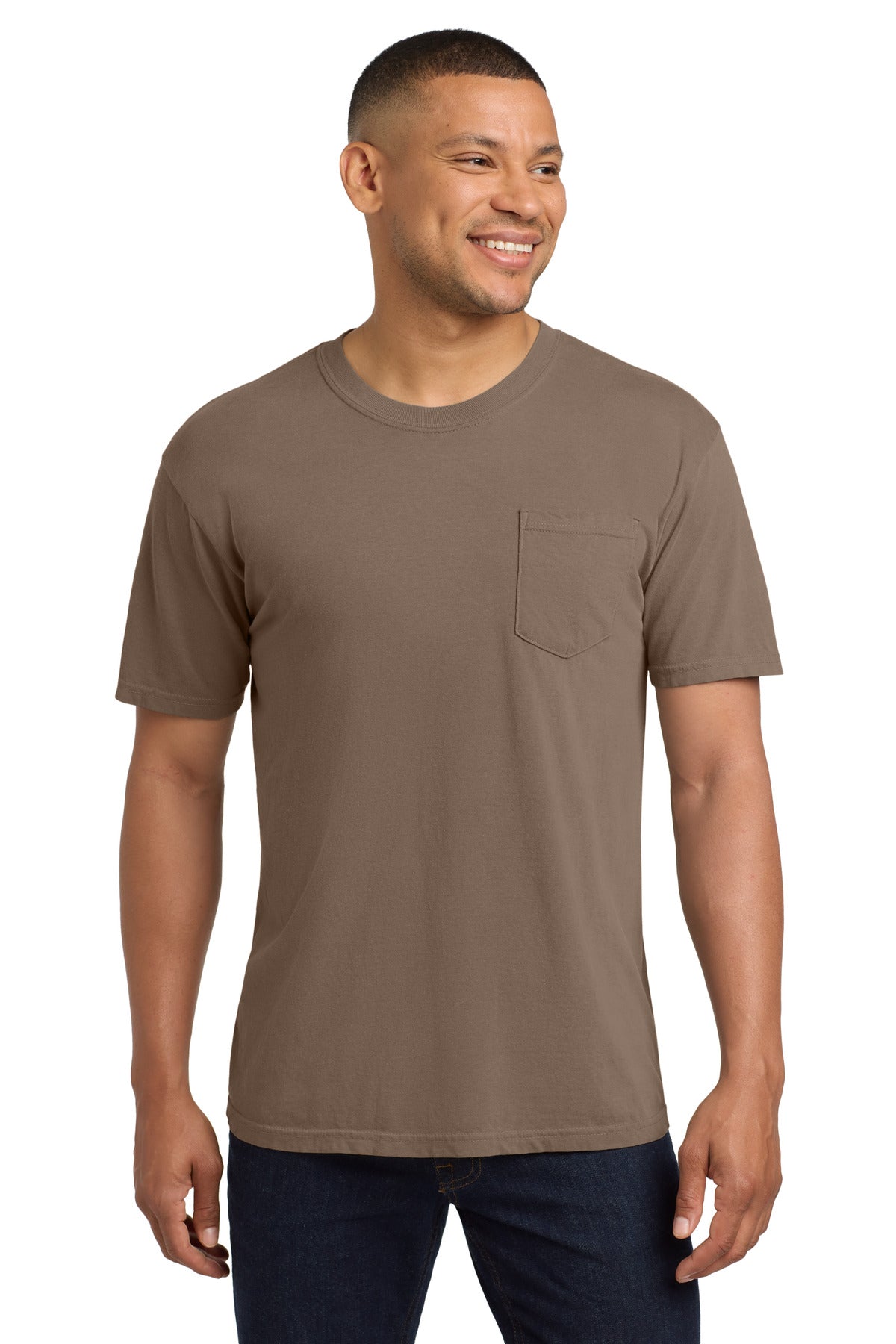 COMFORT COLORS  Heavyweight Ring Spun Pocket Tee. 6030 in Espresso