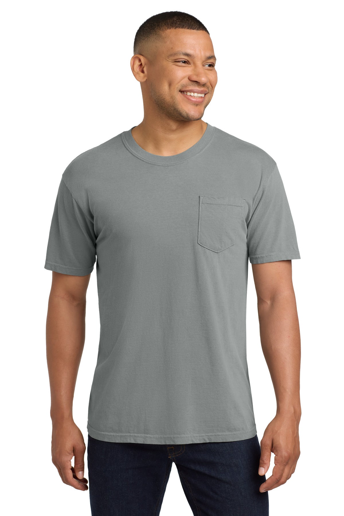 COMFORT COLORS  Heavyweight Ring Spun Pocket Tee. 6030 in Granite