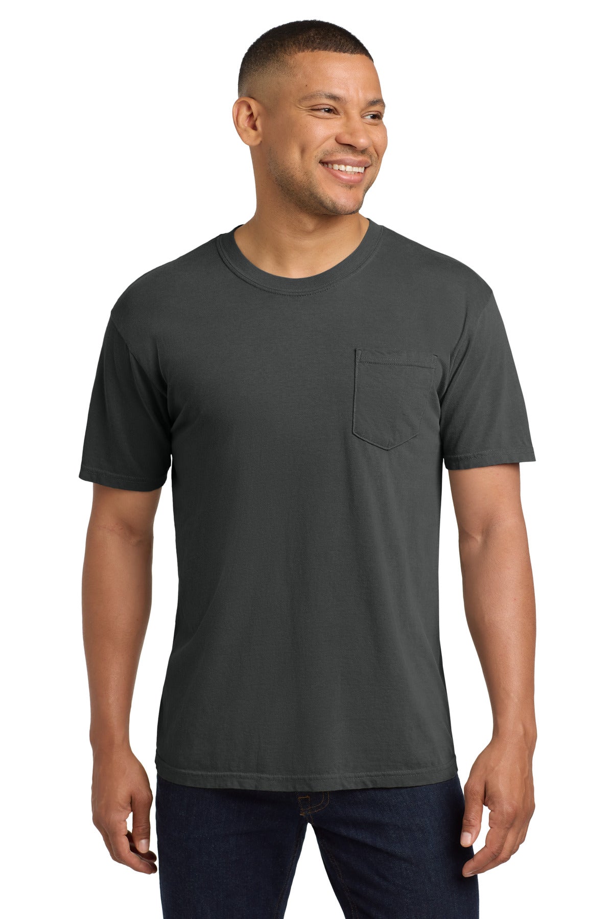 COMFORT COLORS  Heavyweight Ring Spun Pocket Tee. 6030 in Graphite