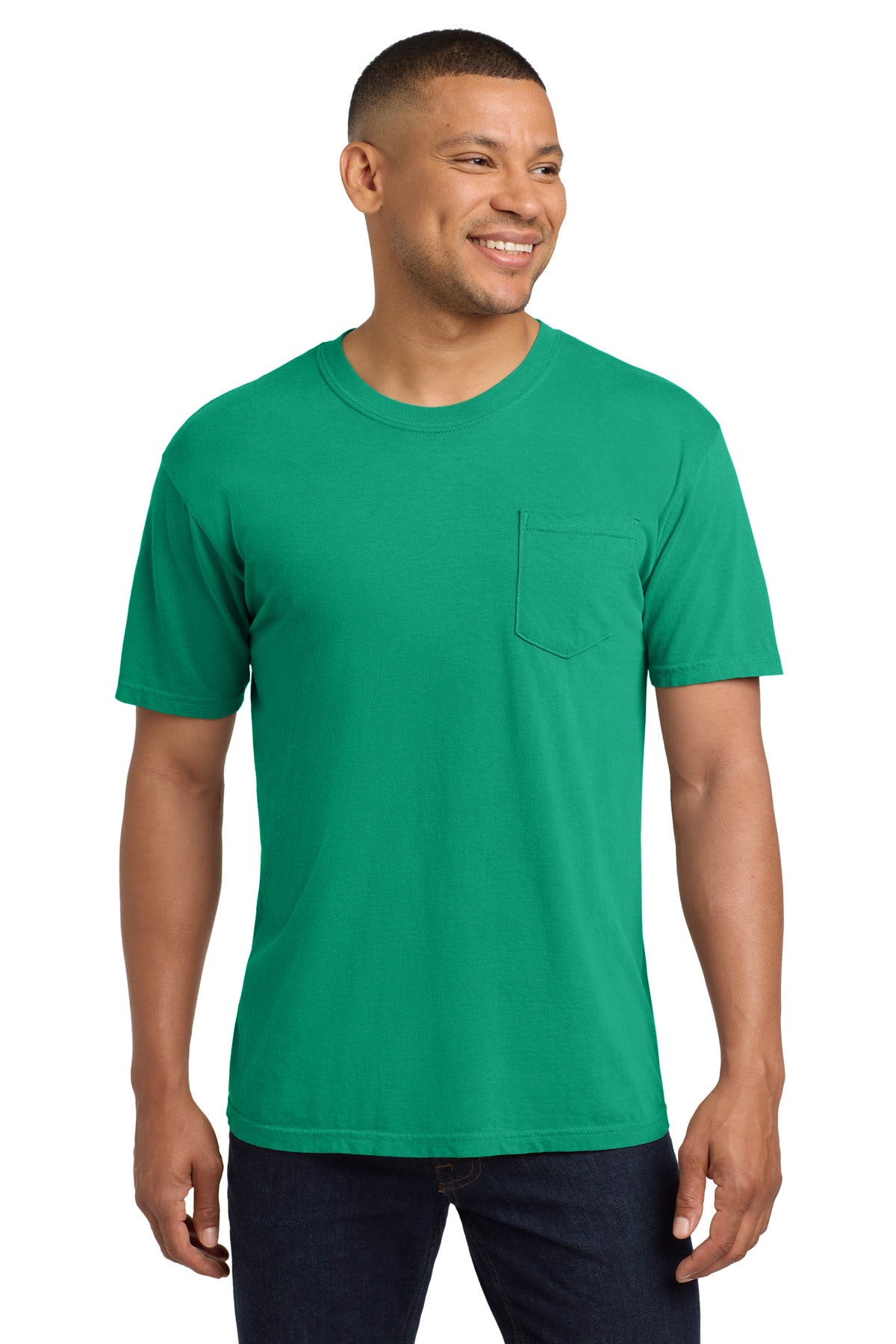 COMFORT COLORS  Heavyweight Ring Spun Pocket Tee. 6030 in Island Green