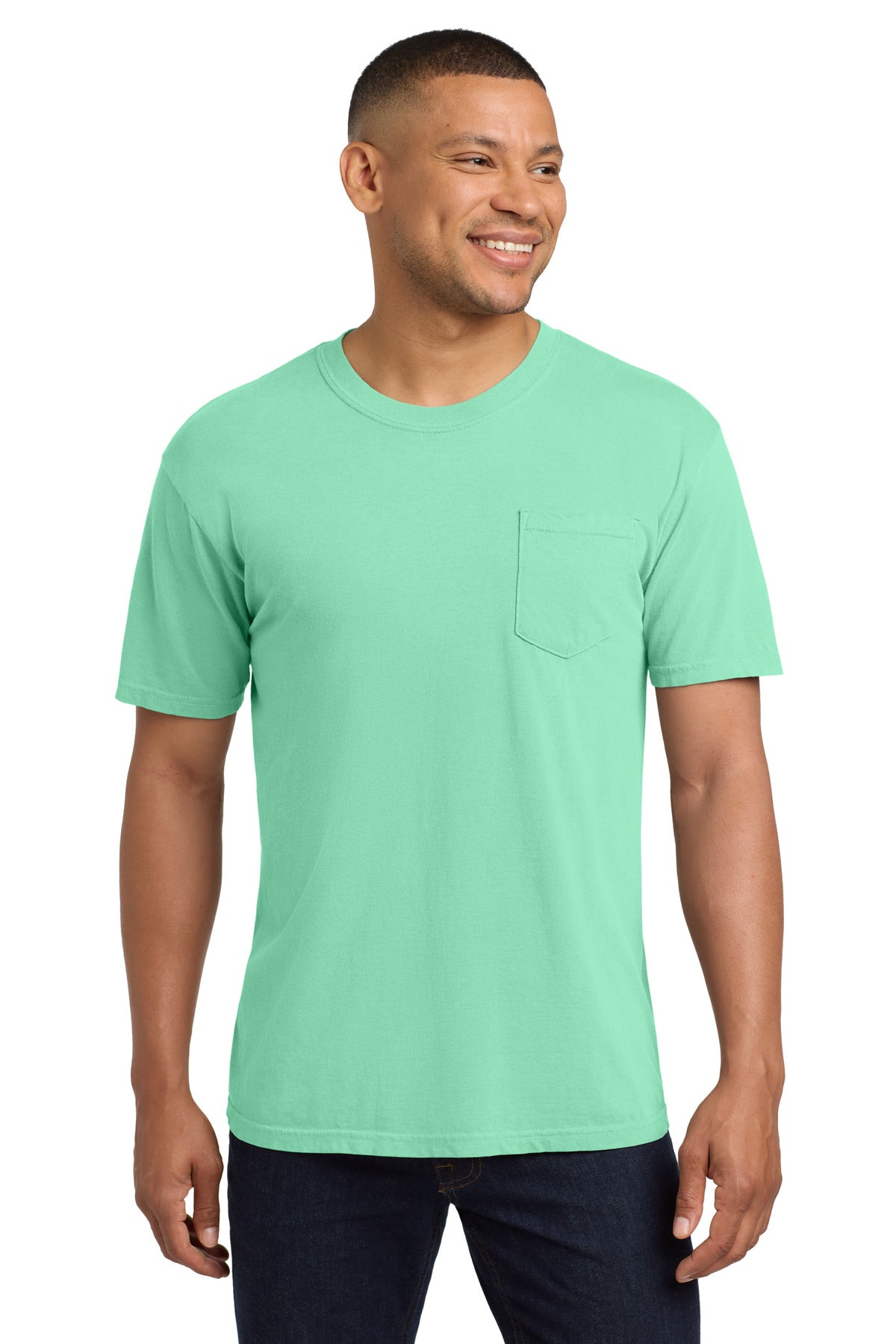 COMFORT COLORS  Heavyweight Ring Spun Pocket Tee. 6030 in Island Reef