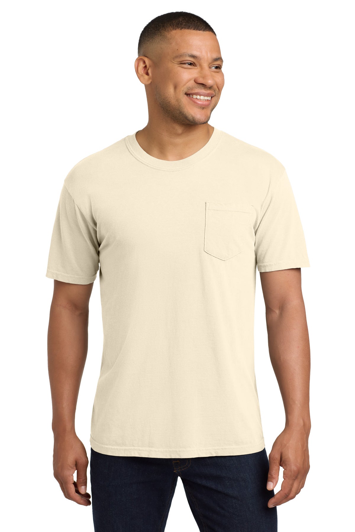 COMFORT COLORS  Heavyweight Ring Spun Pocket Tee. 6030 in Ivory