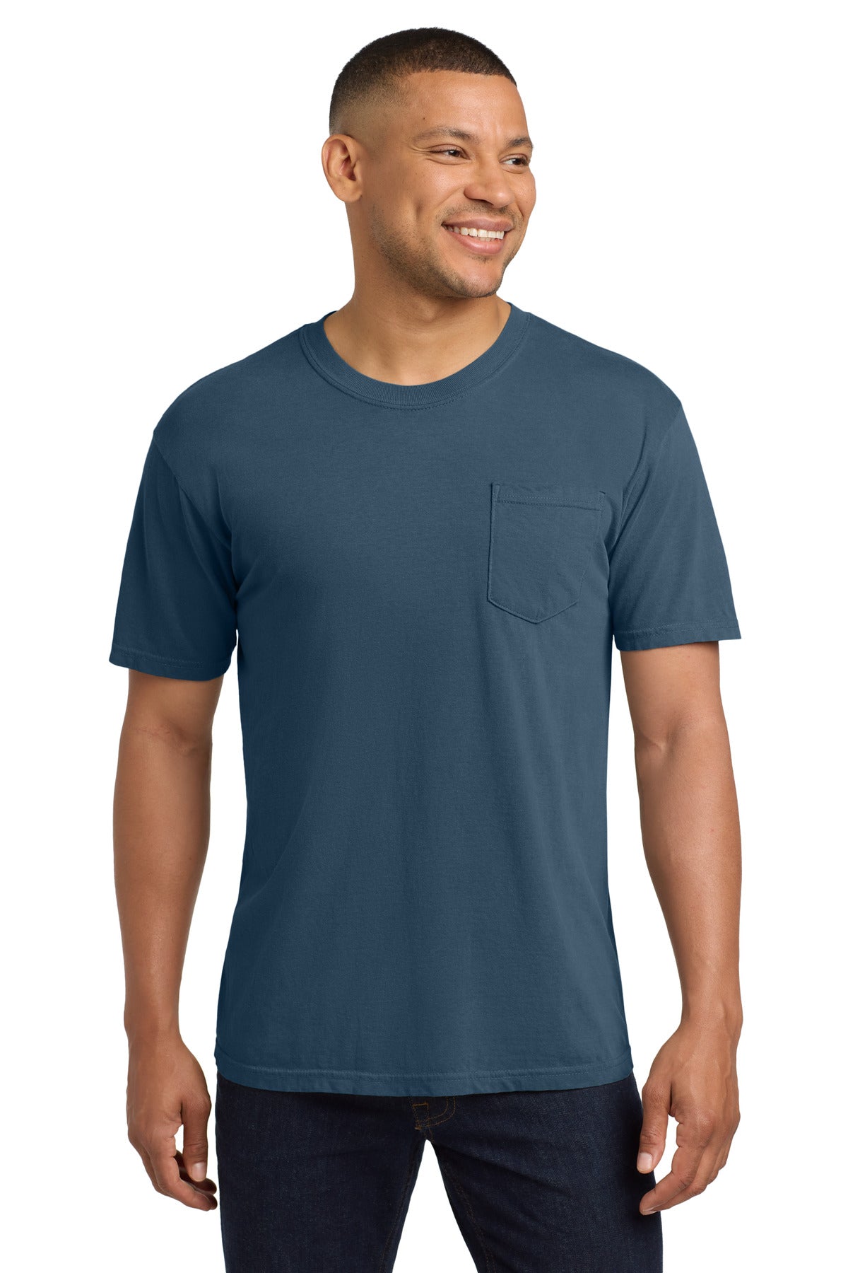 COMFORT COLORS  Heavyweight Ring Spun Pocket Tee. 6030 in Midnight