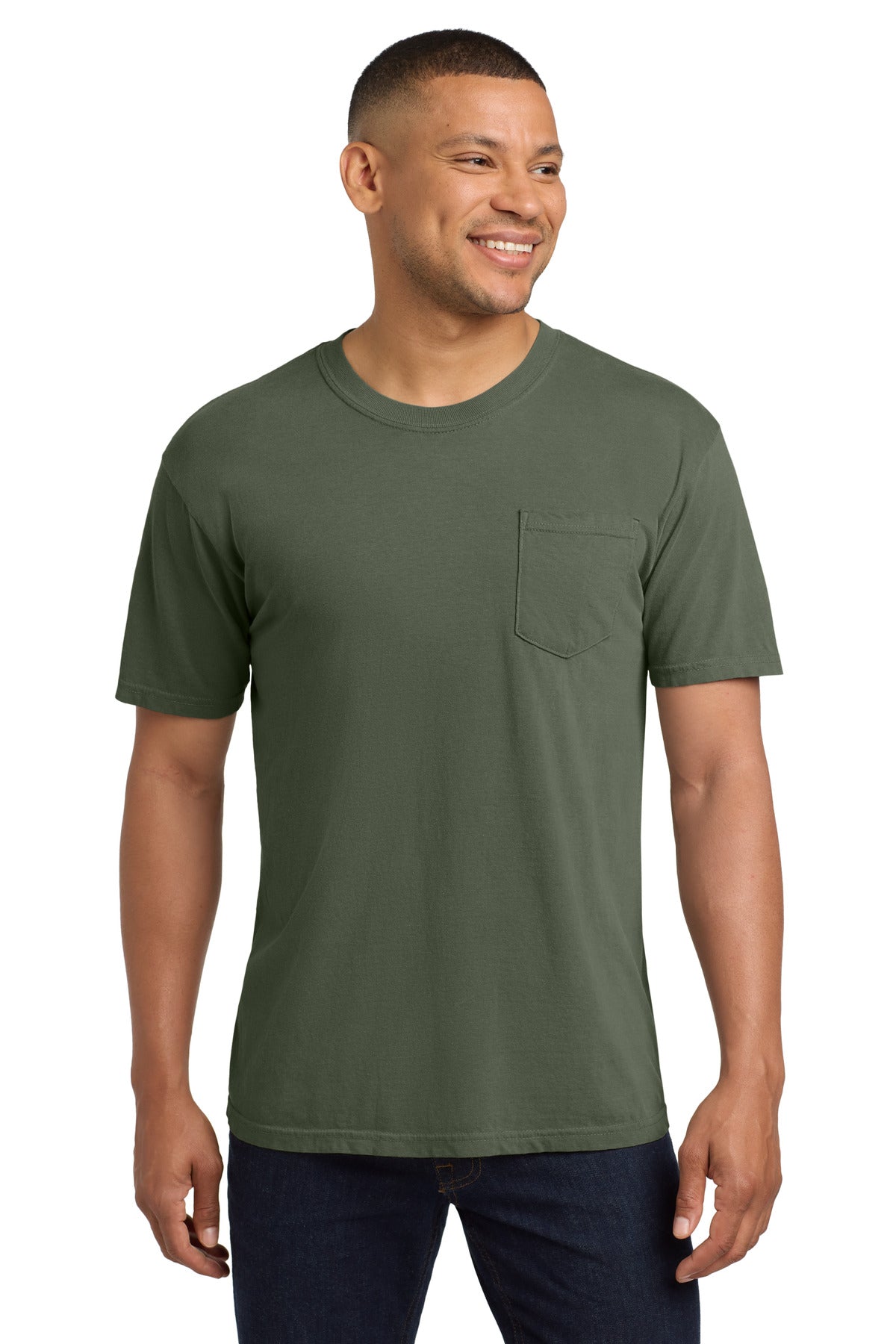 COMFORT COLORS  Heavyweight Ring Spun Pocket Tee. 6030 in Sage