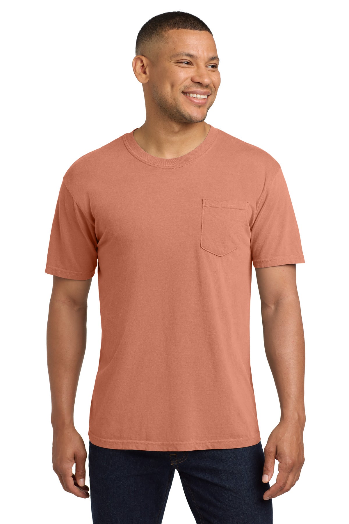 COMFORT COLORS  Heavyweight Ring Spun Pocket Tee. 6030 in Terracotta